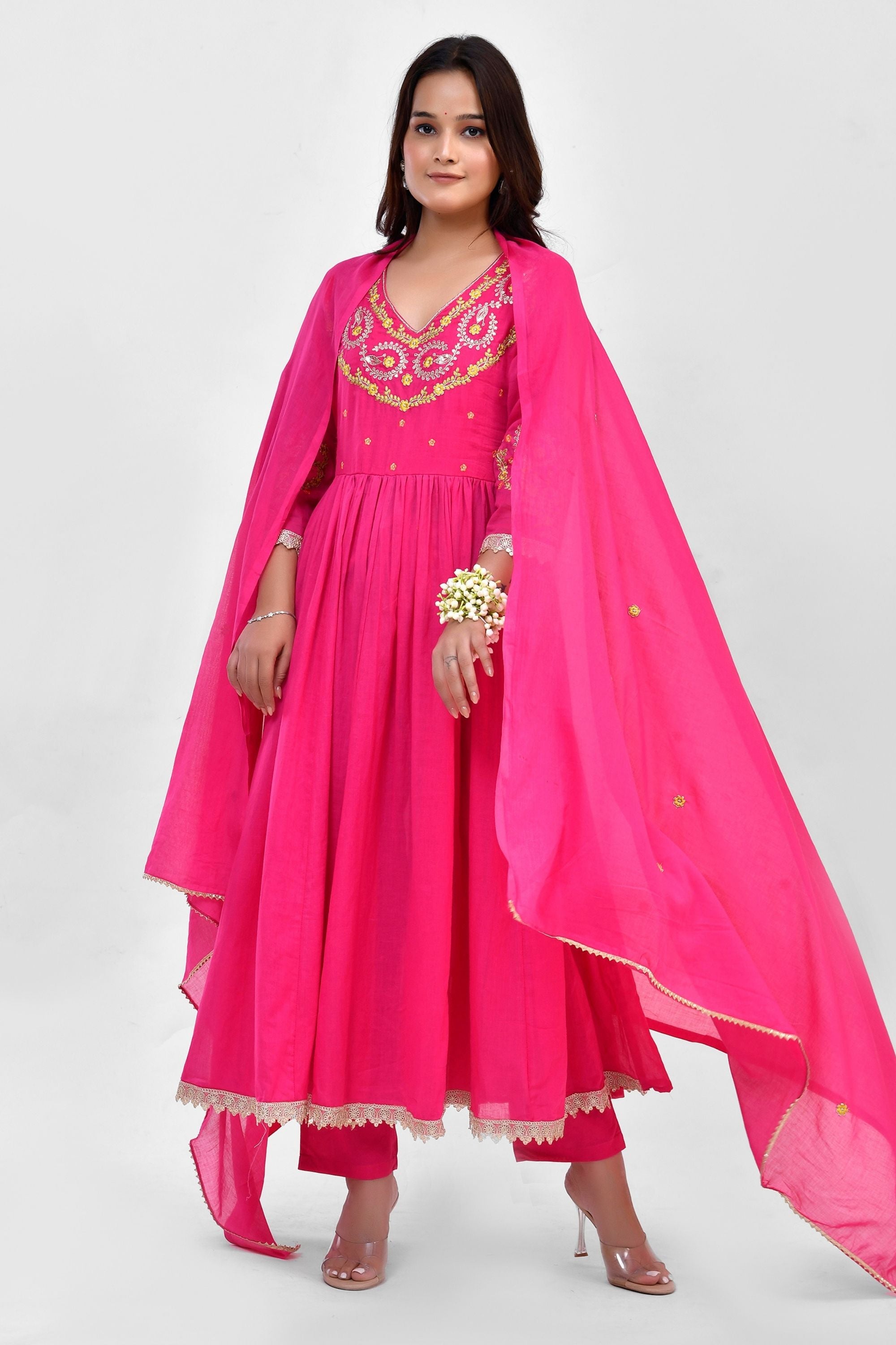 Anarkali with Pant & Dupatta Set