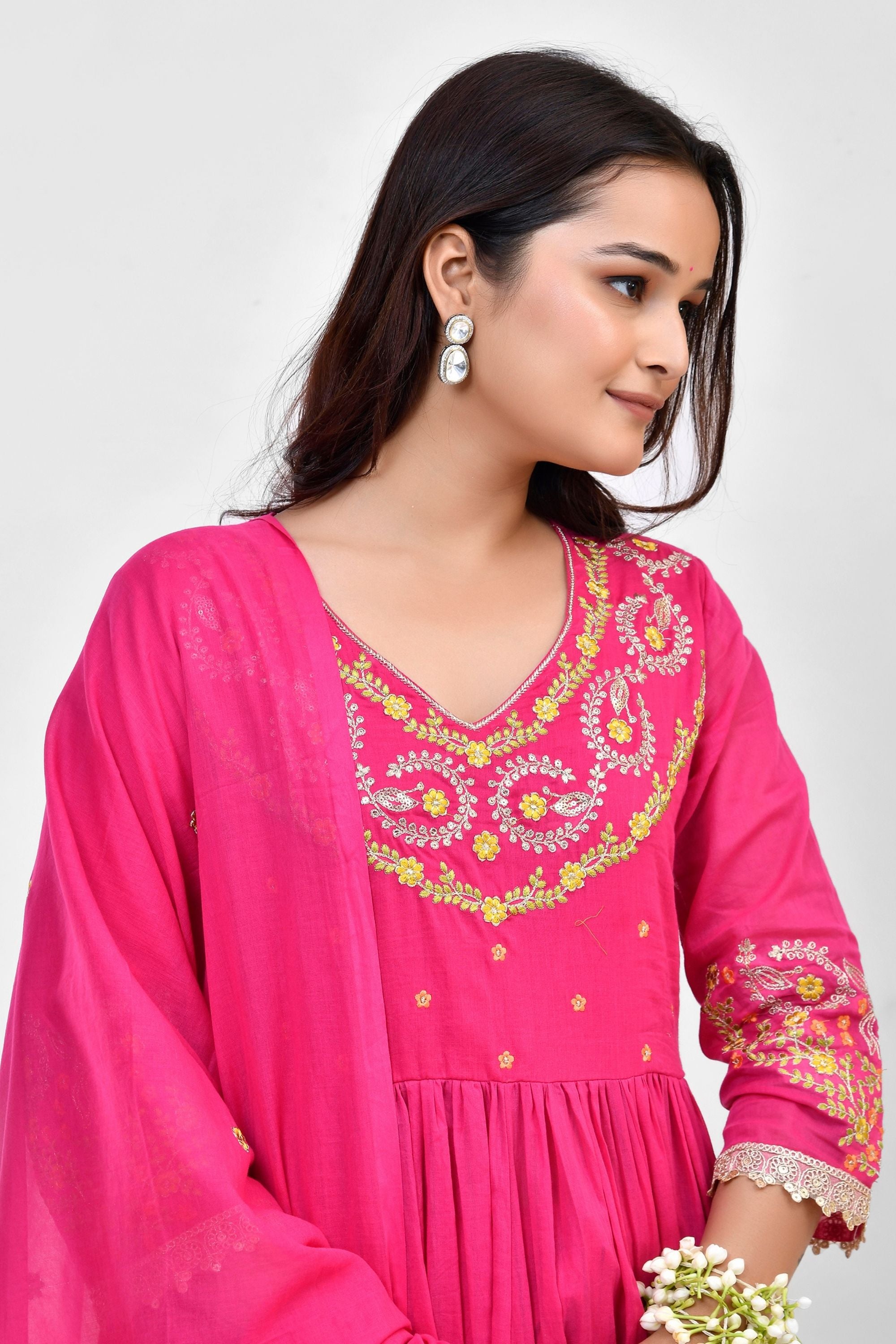 Anarkali with Pant & Dupatta Set