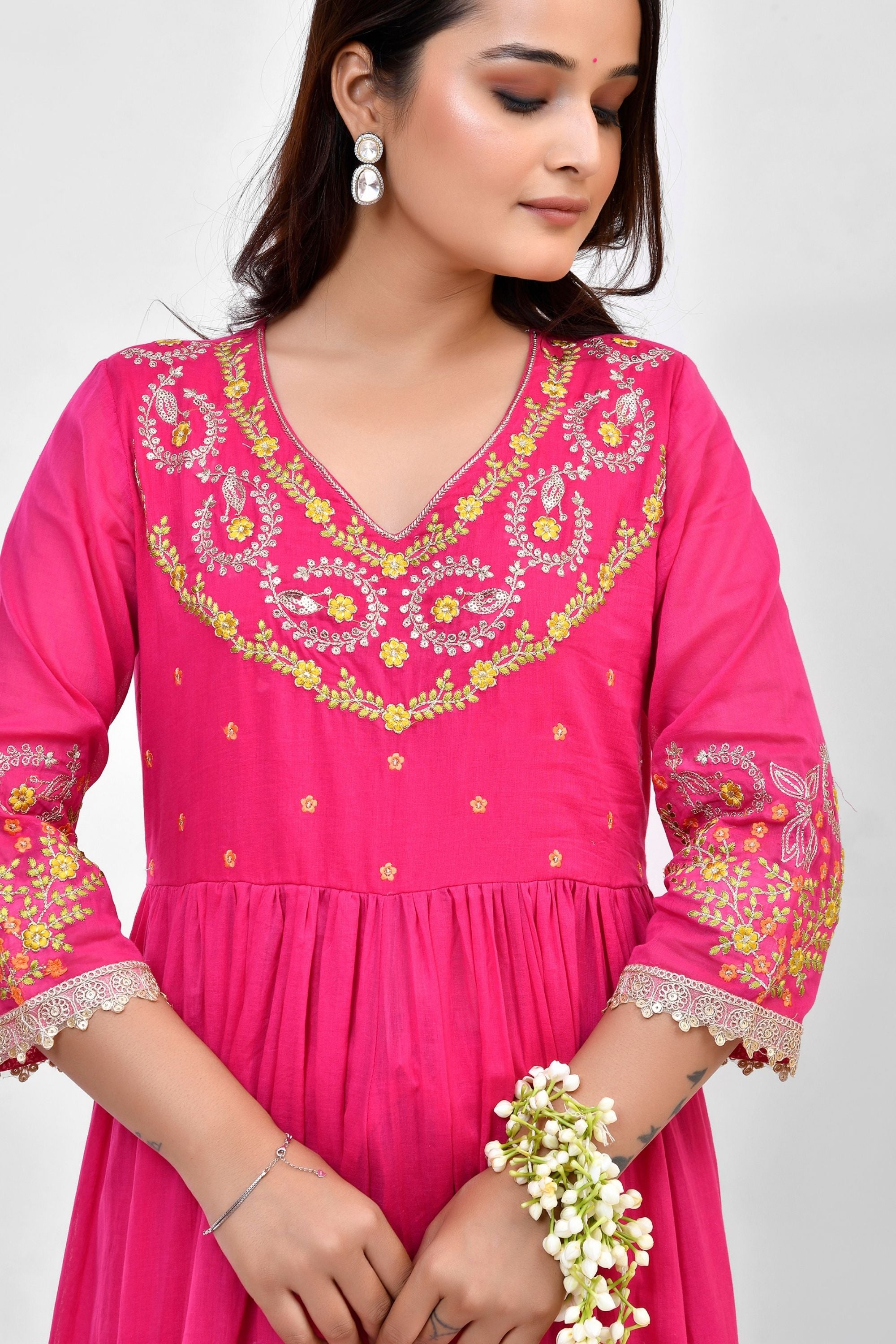 Anarkali with Pant & Dupatta Set