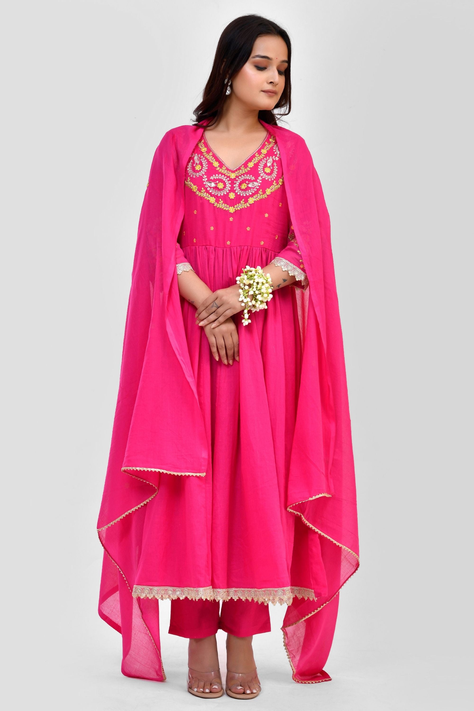 Anarkali with Pant & Dupatta Set