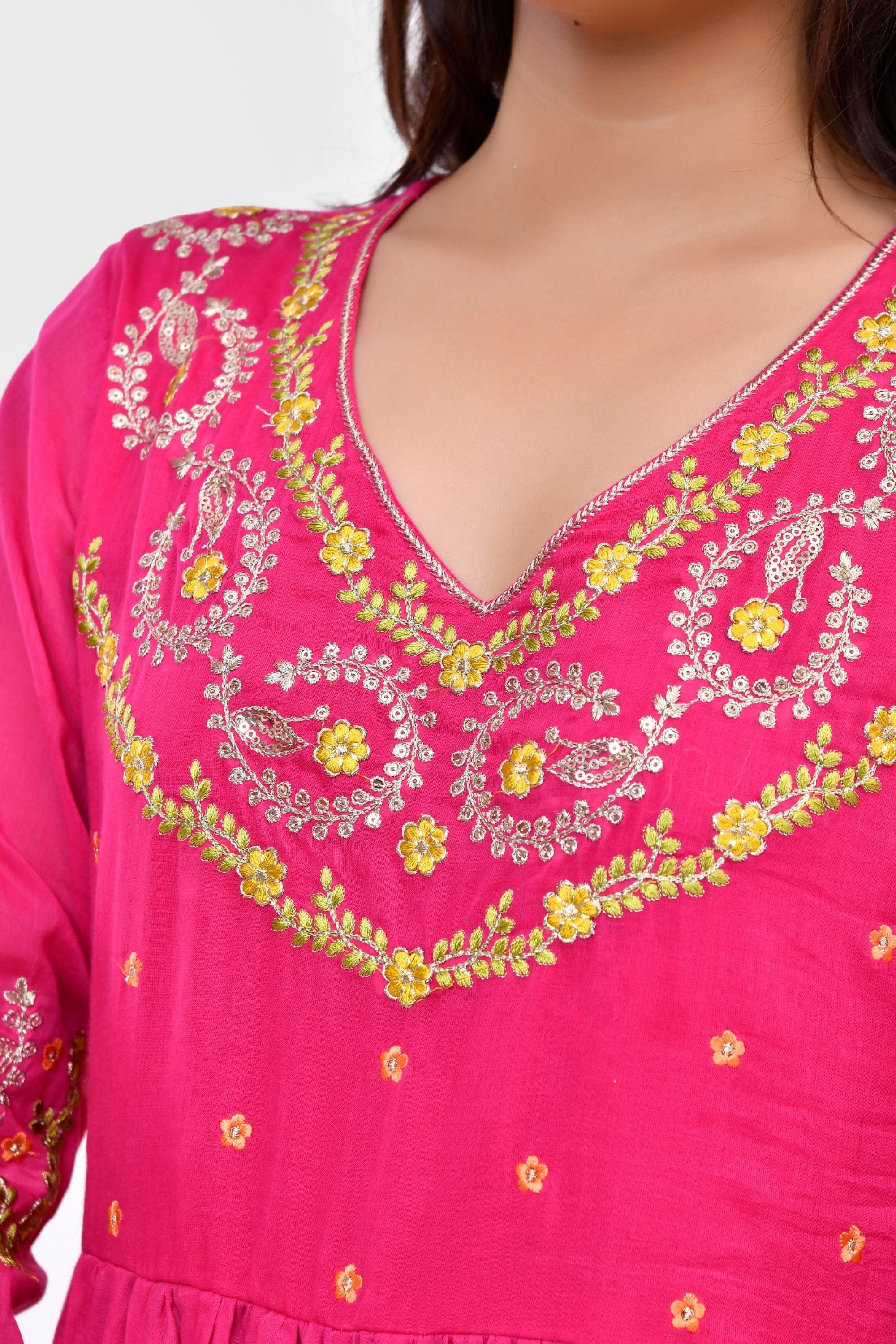 Anarkali with Pant & Dupatta Set