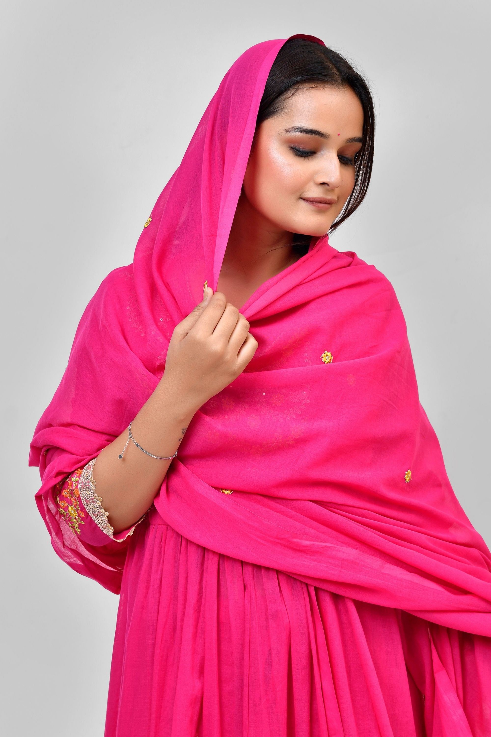 Anarkali with Pant & Dupatta Set