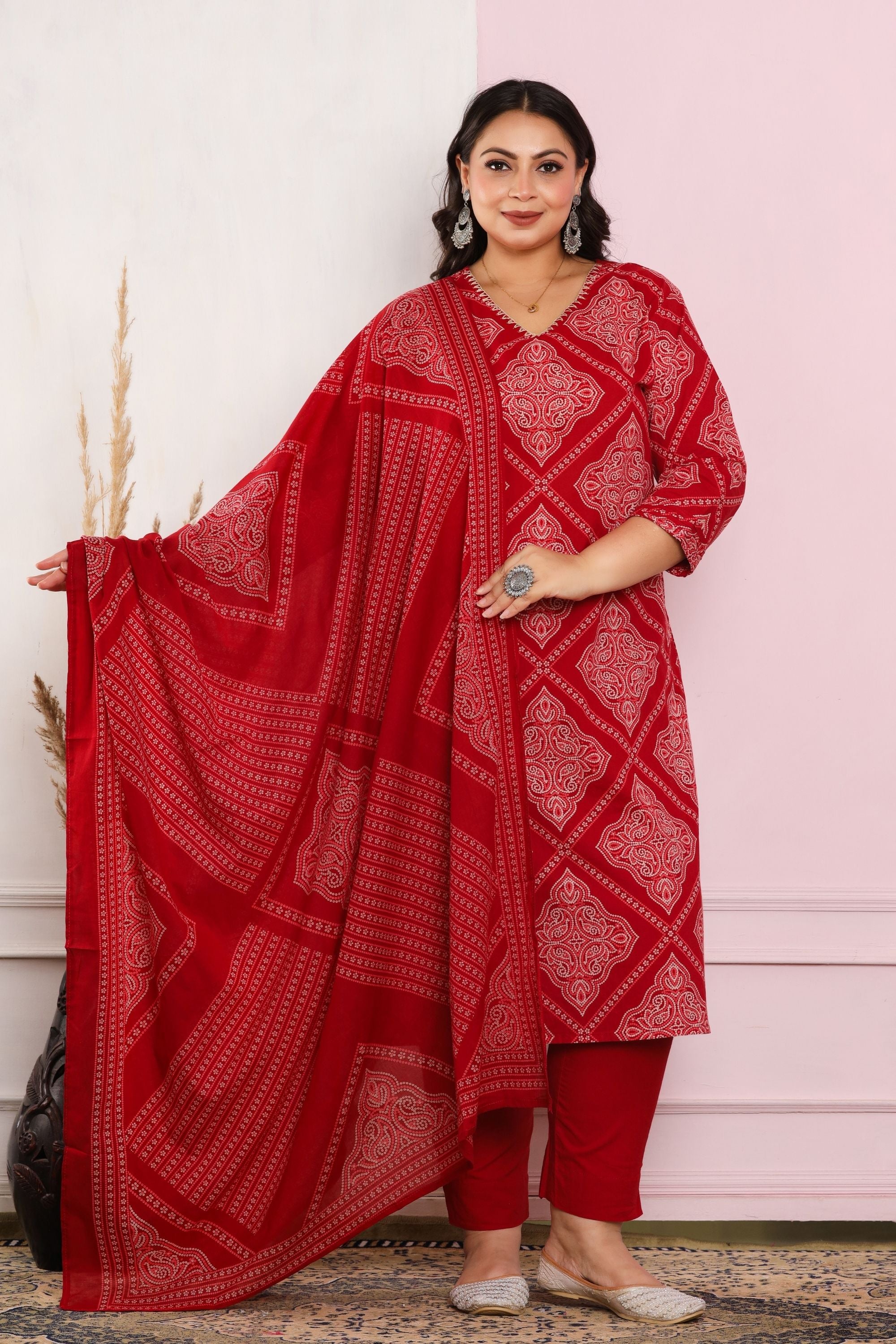 Bandhej Dupatta Pant Set