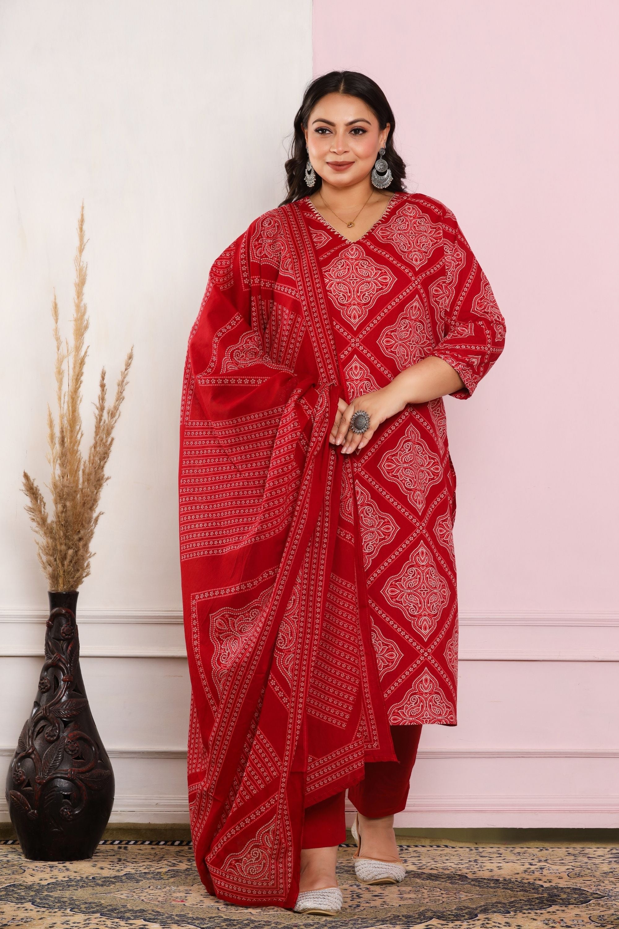 Bandhej Dupatta Pant Set