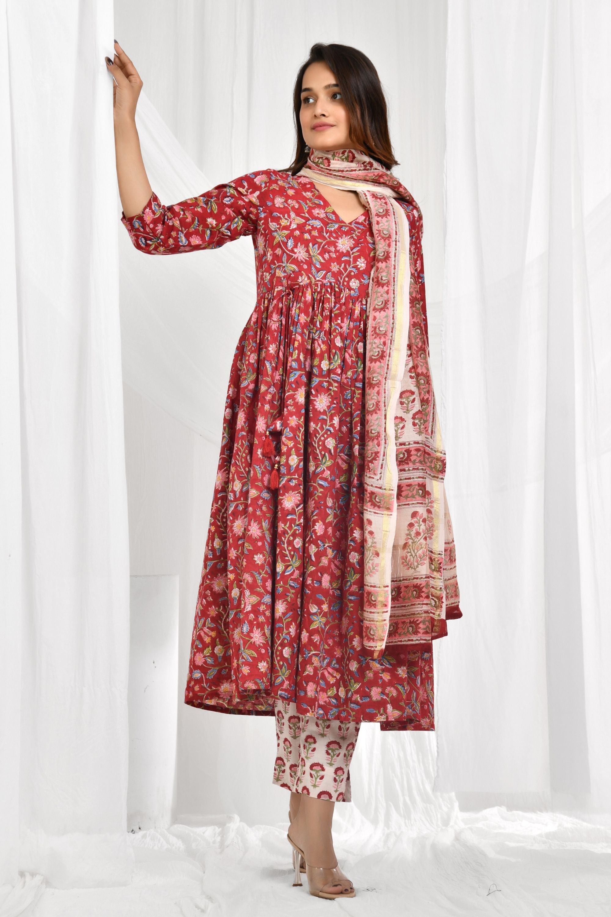 Anarkali Dupatta Set