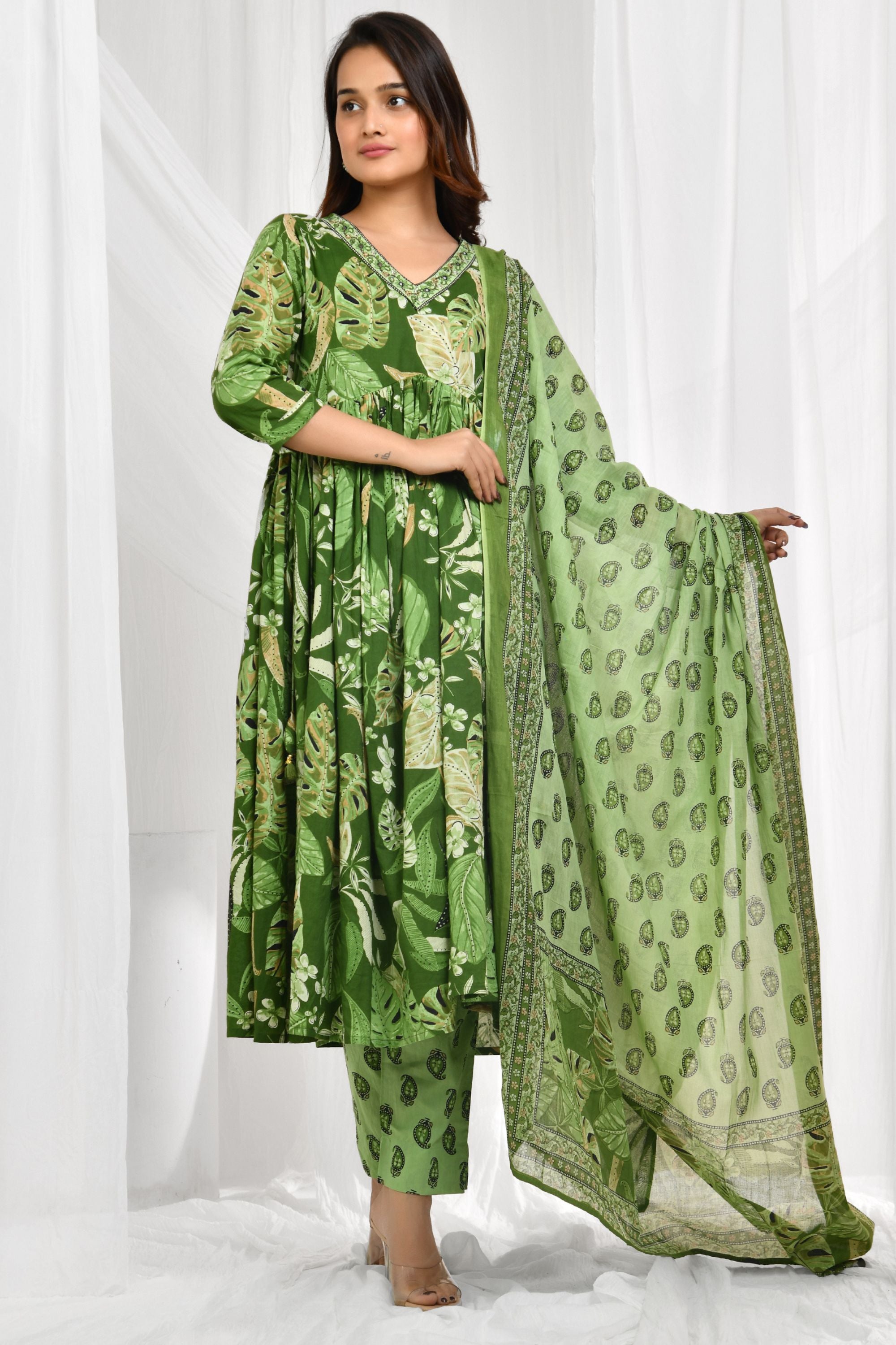 Anarkali Dupatta Set