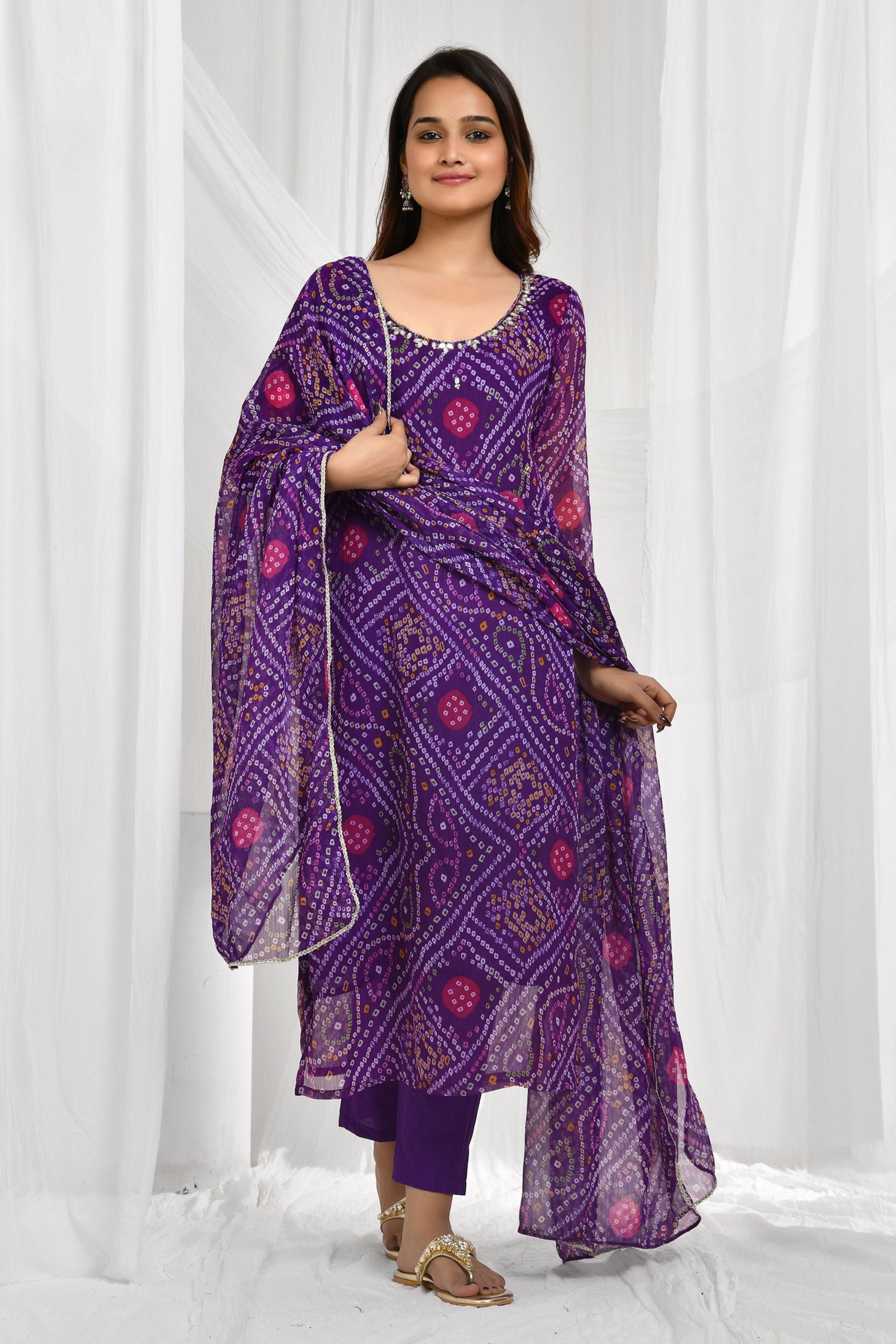 Bandhani Dupatta Pant Set
