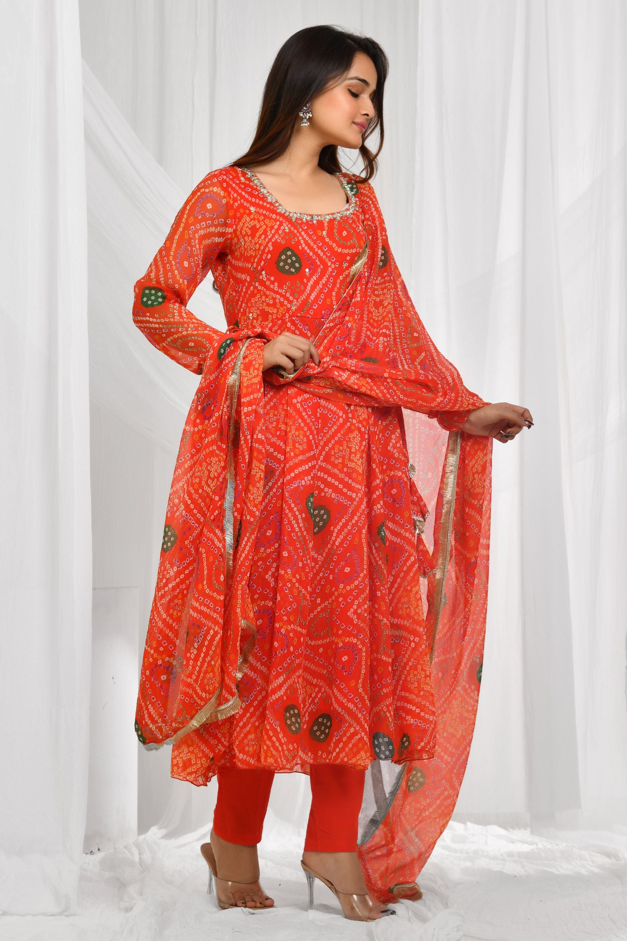 Bandhani Dupatta Pant Set