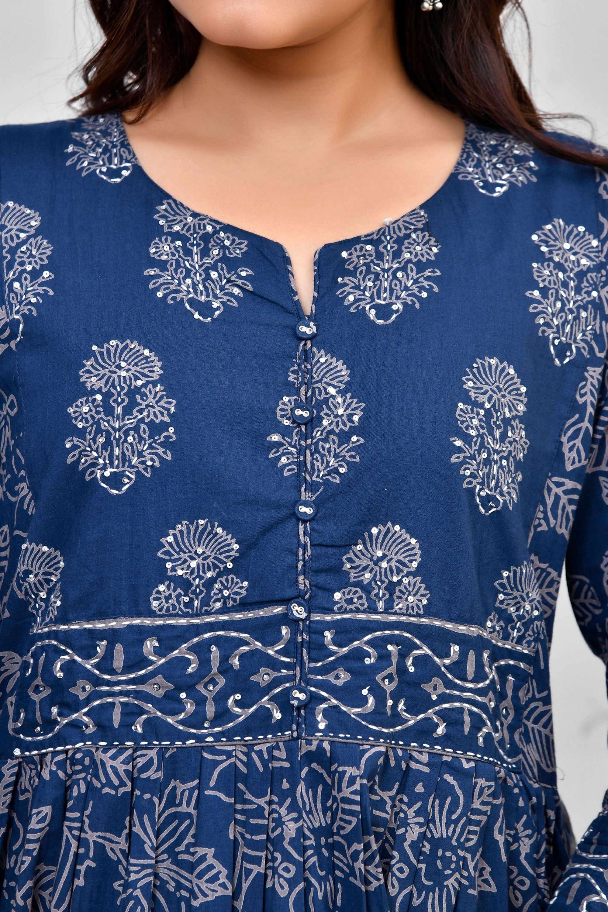 Block Print Dupatta Pant Set