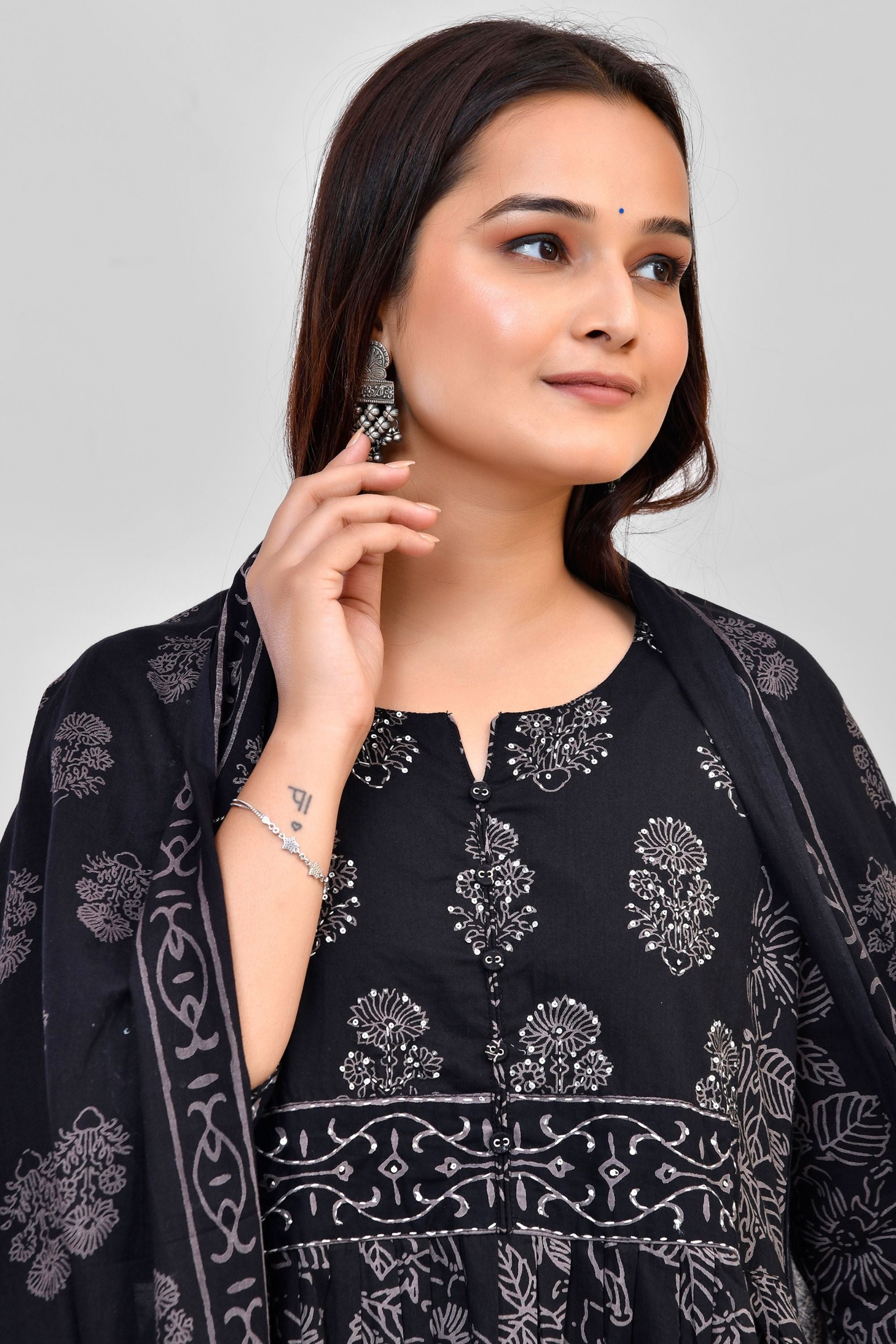 Block Print Dupatta Pant Set