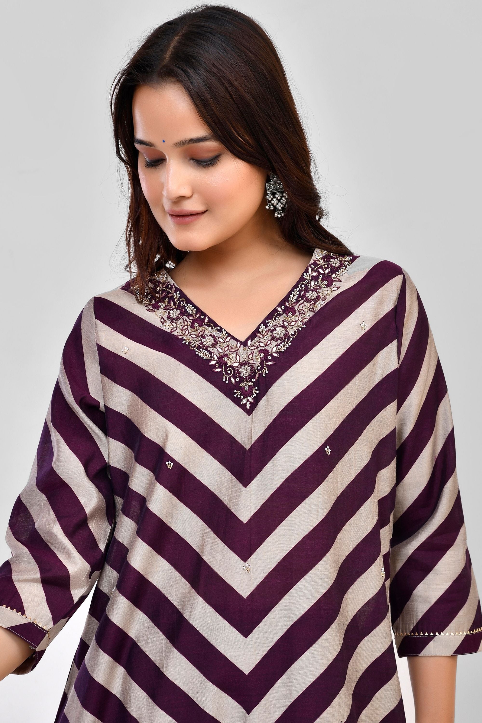 Muslin Silk Kurti Pant Set