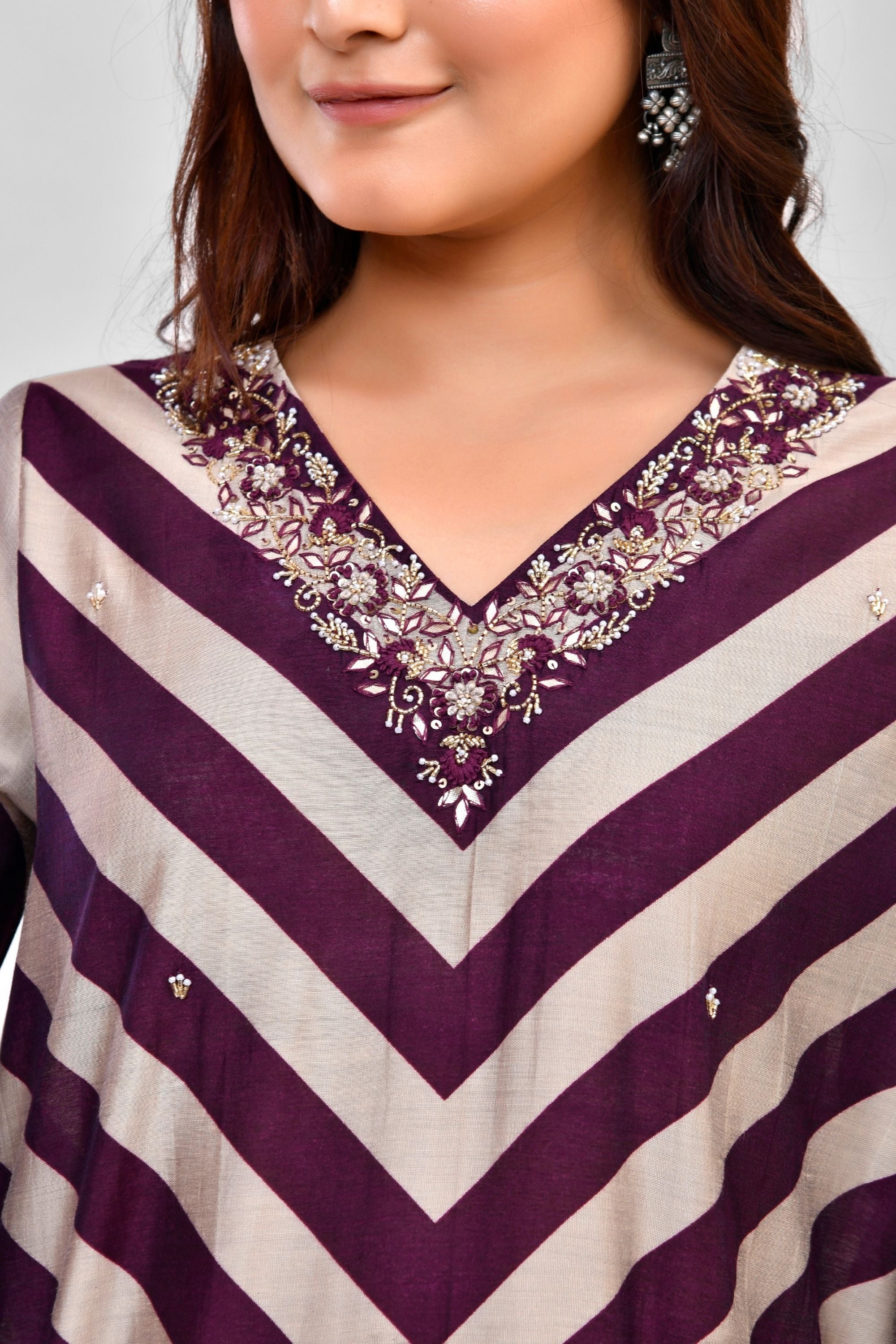 Muslin Silk Kurti Pant Set