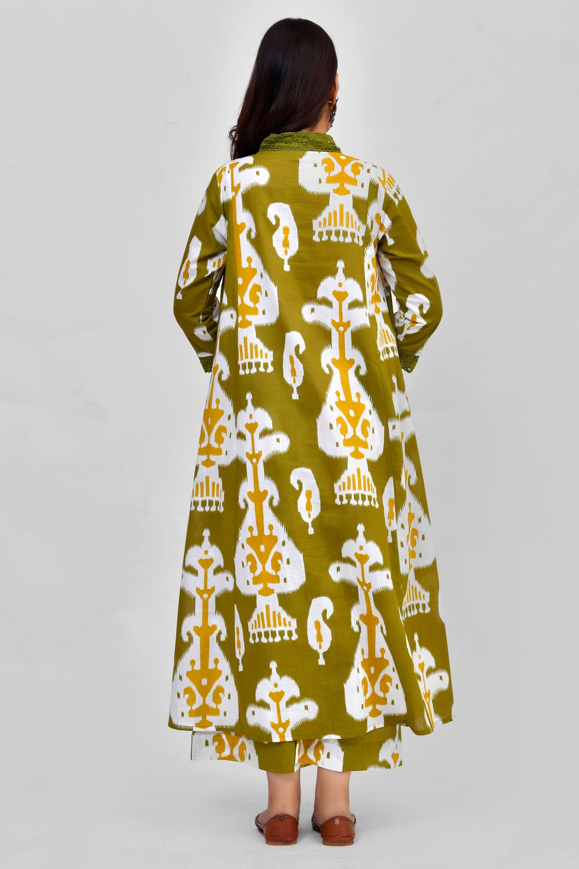 Abstract print Kurti Pant Set