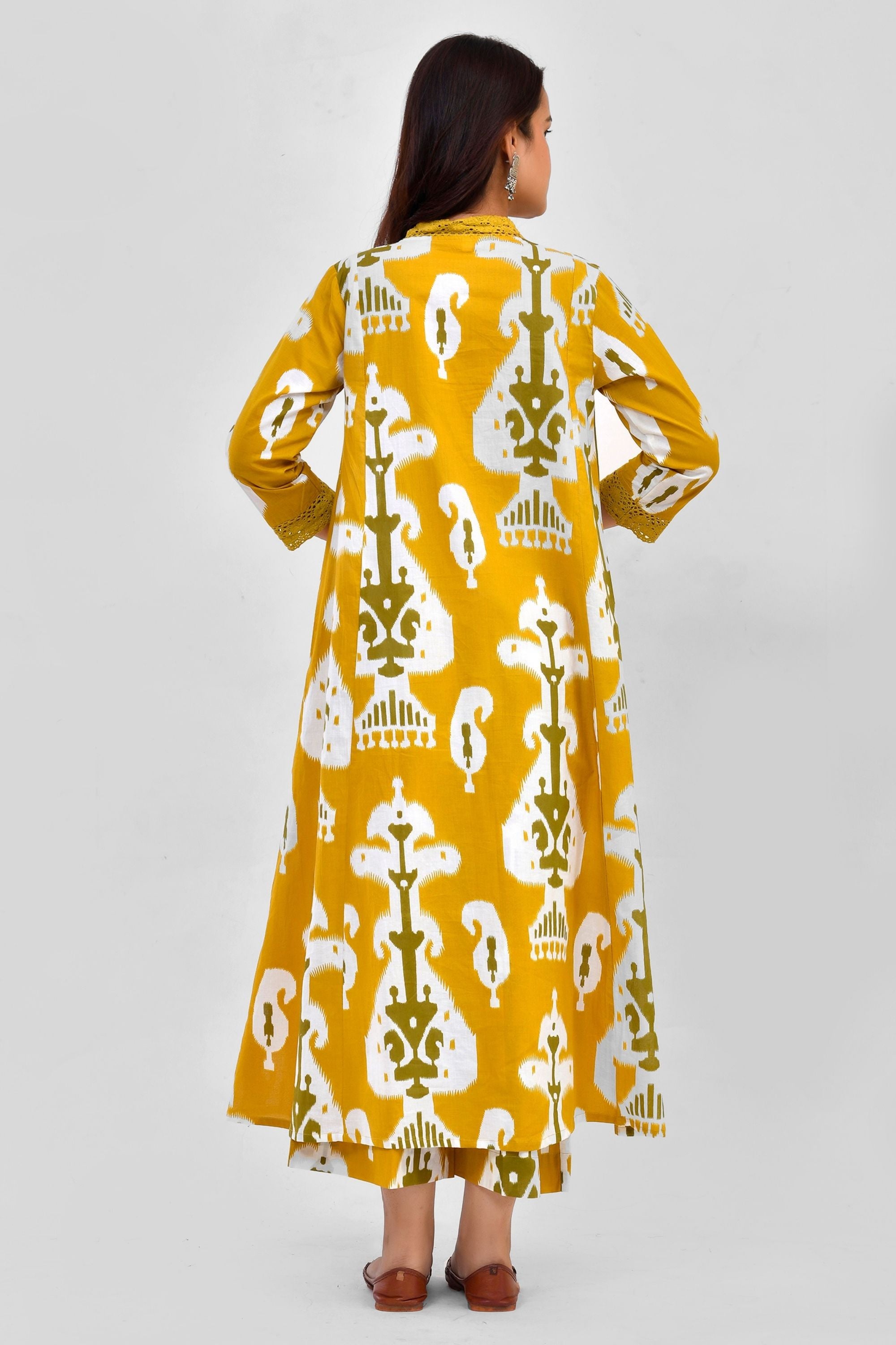 Abstract print Kurti Pant Set