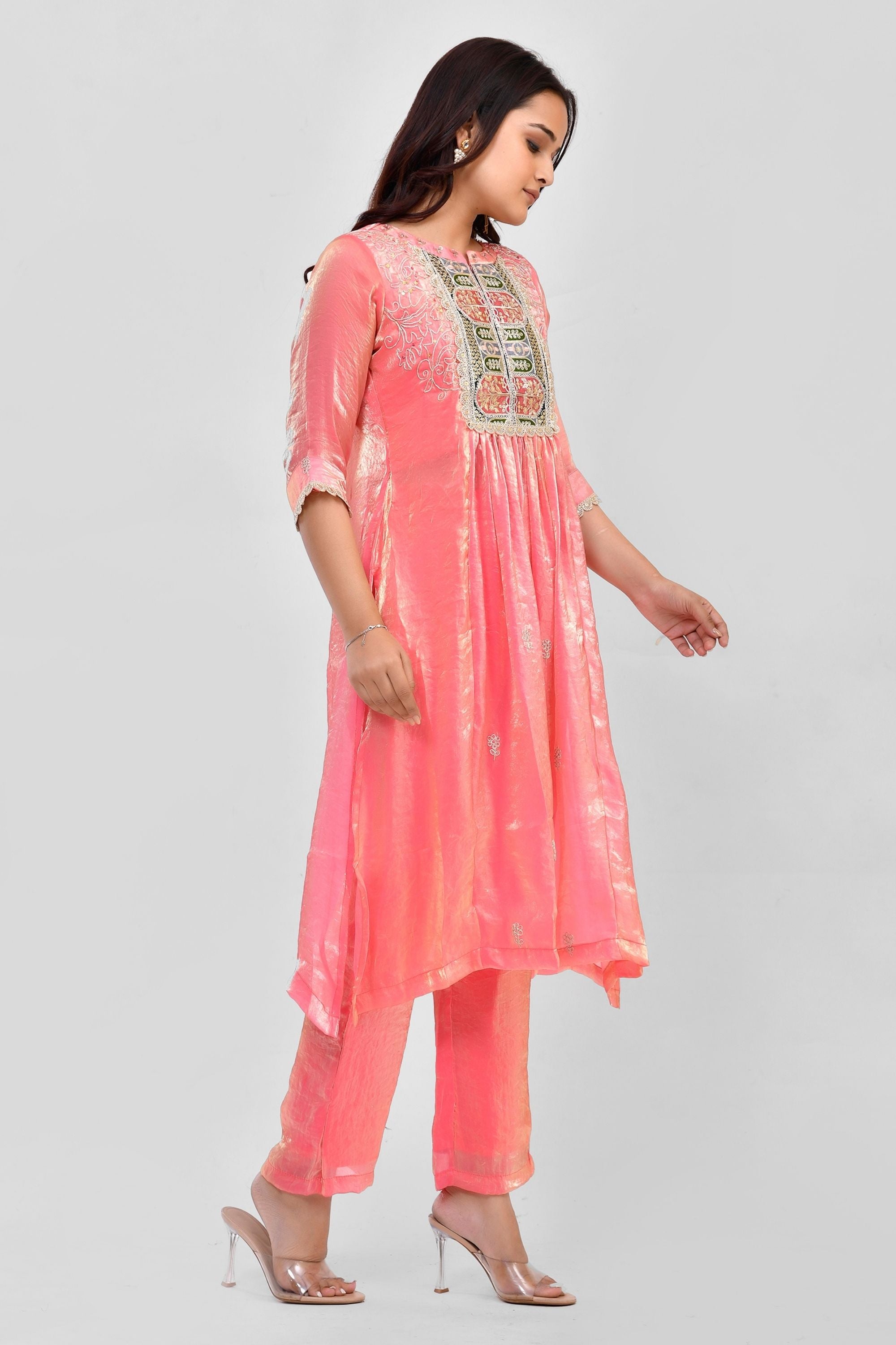 Tissue Kurti Pant Set