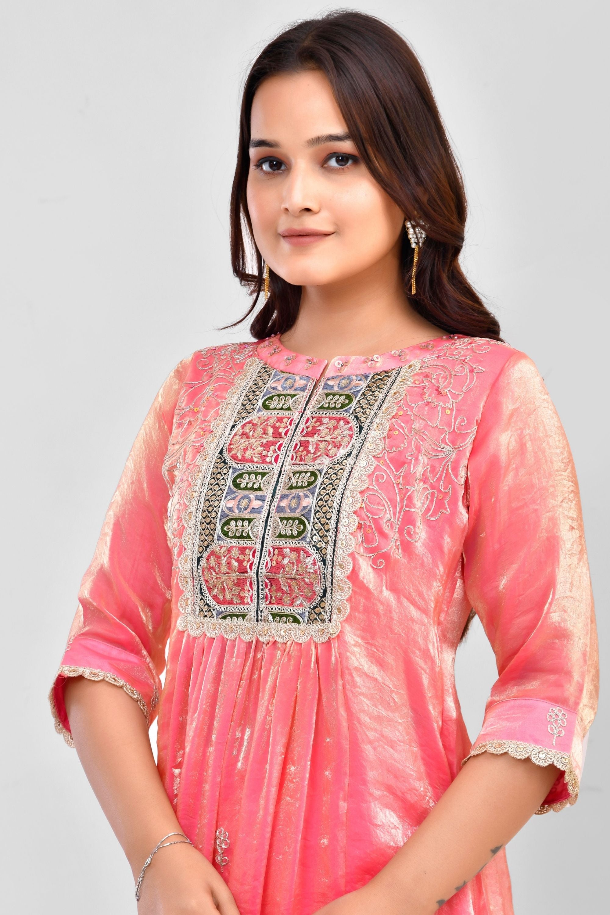 Tissue Kurti Pant Set