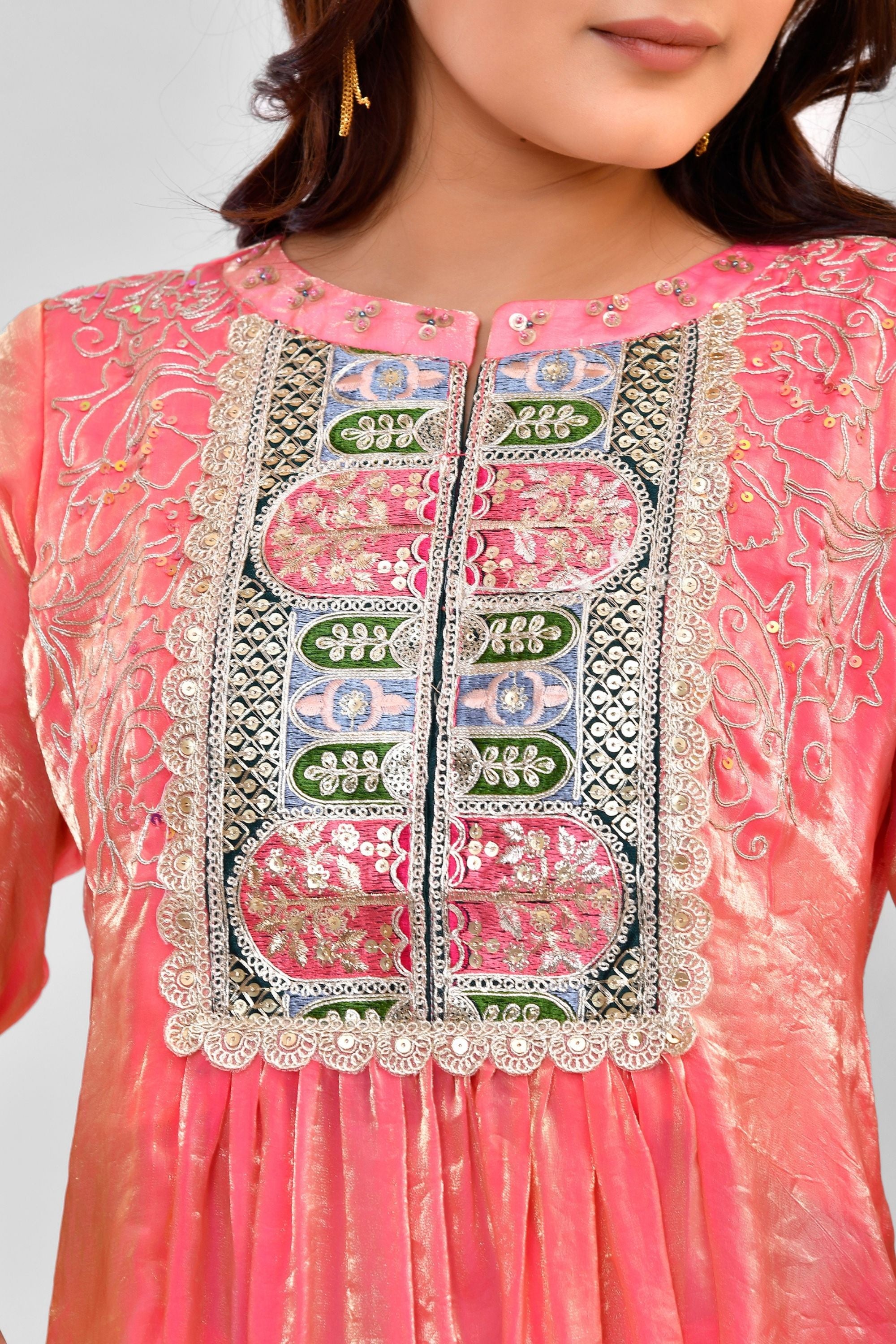 Tissue Kurti Pant Set