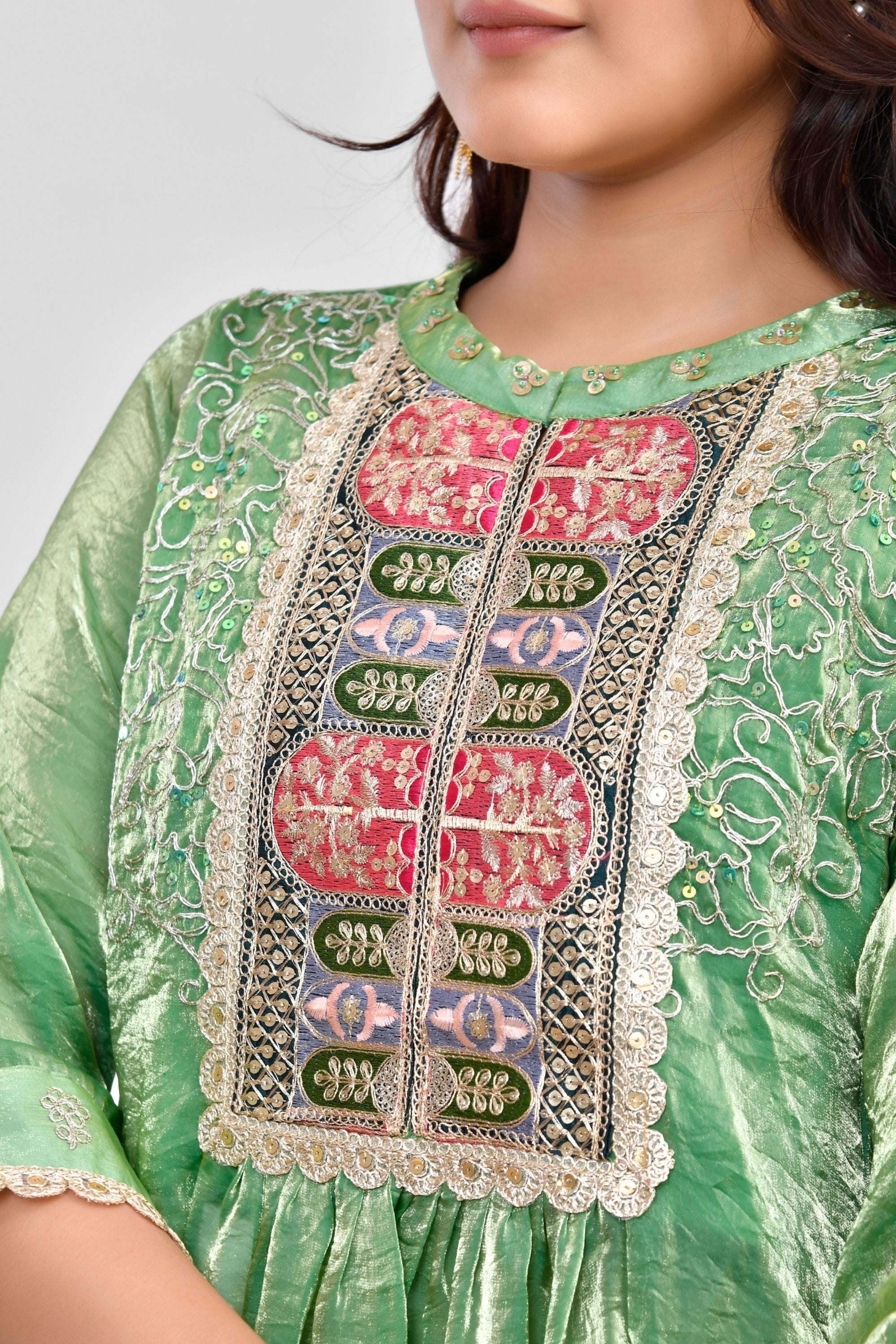 Tissue Kurti Pant Set