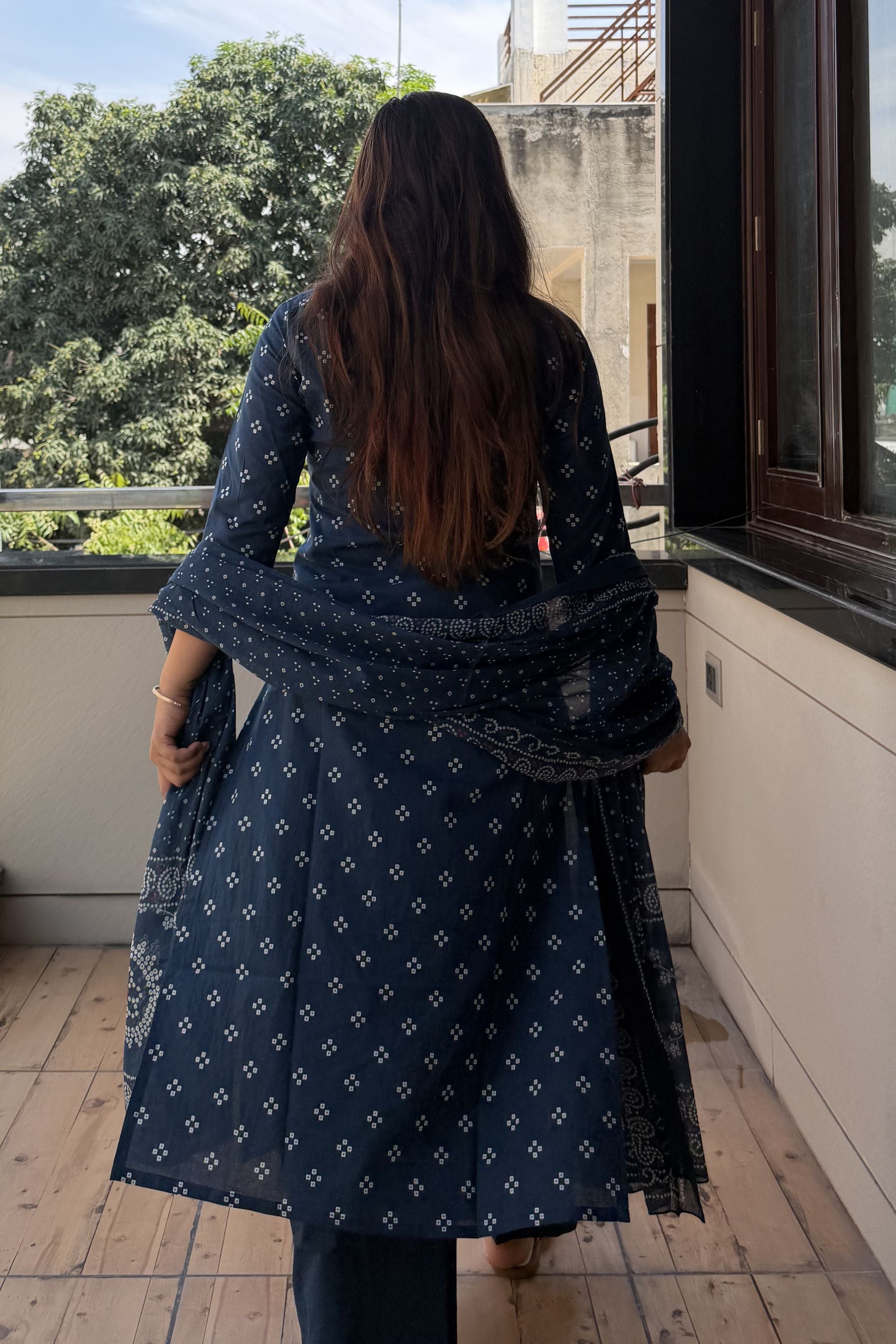 Bandhej Dupatta Pant Set