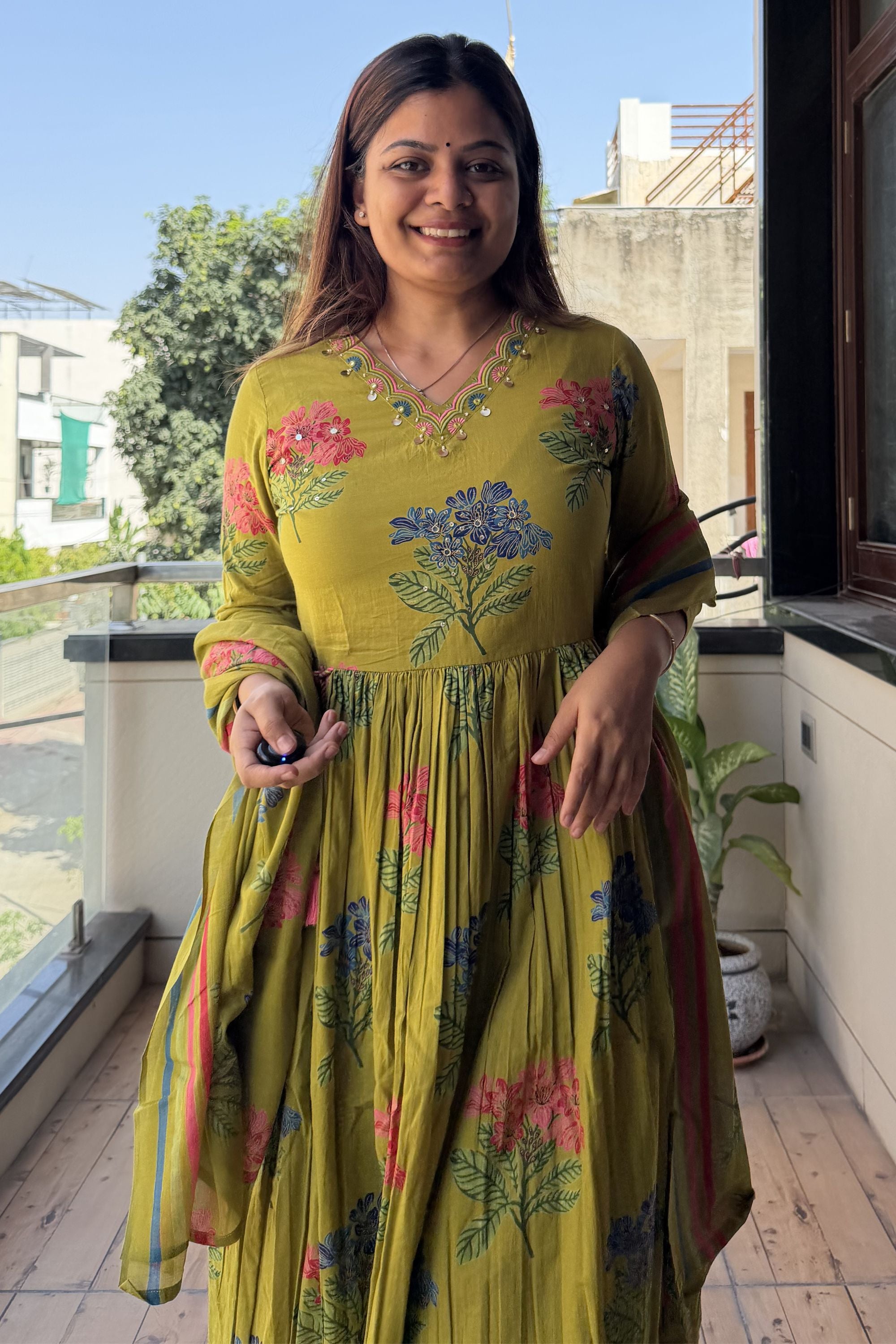 Anarkali Dupatta Set