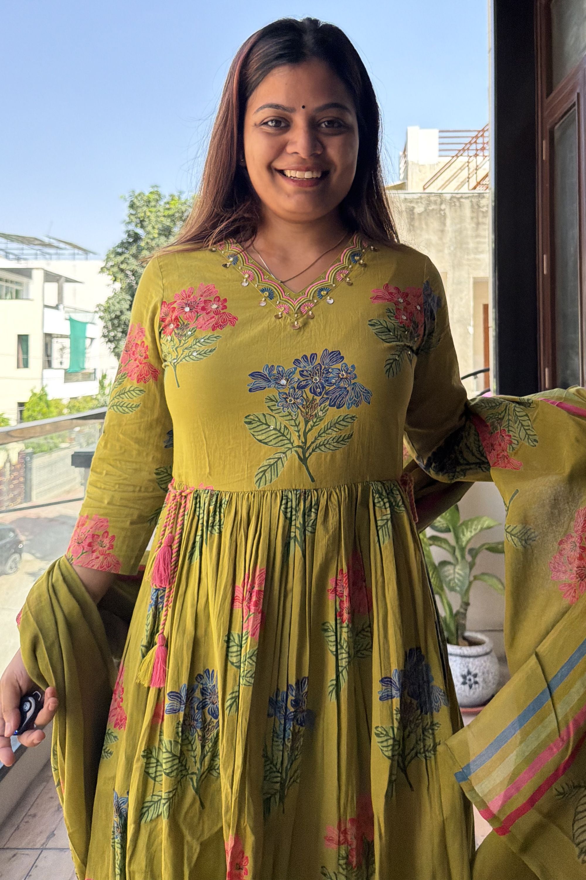 Anarkali Dupatta Set