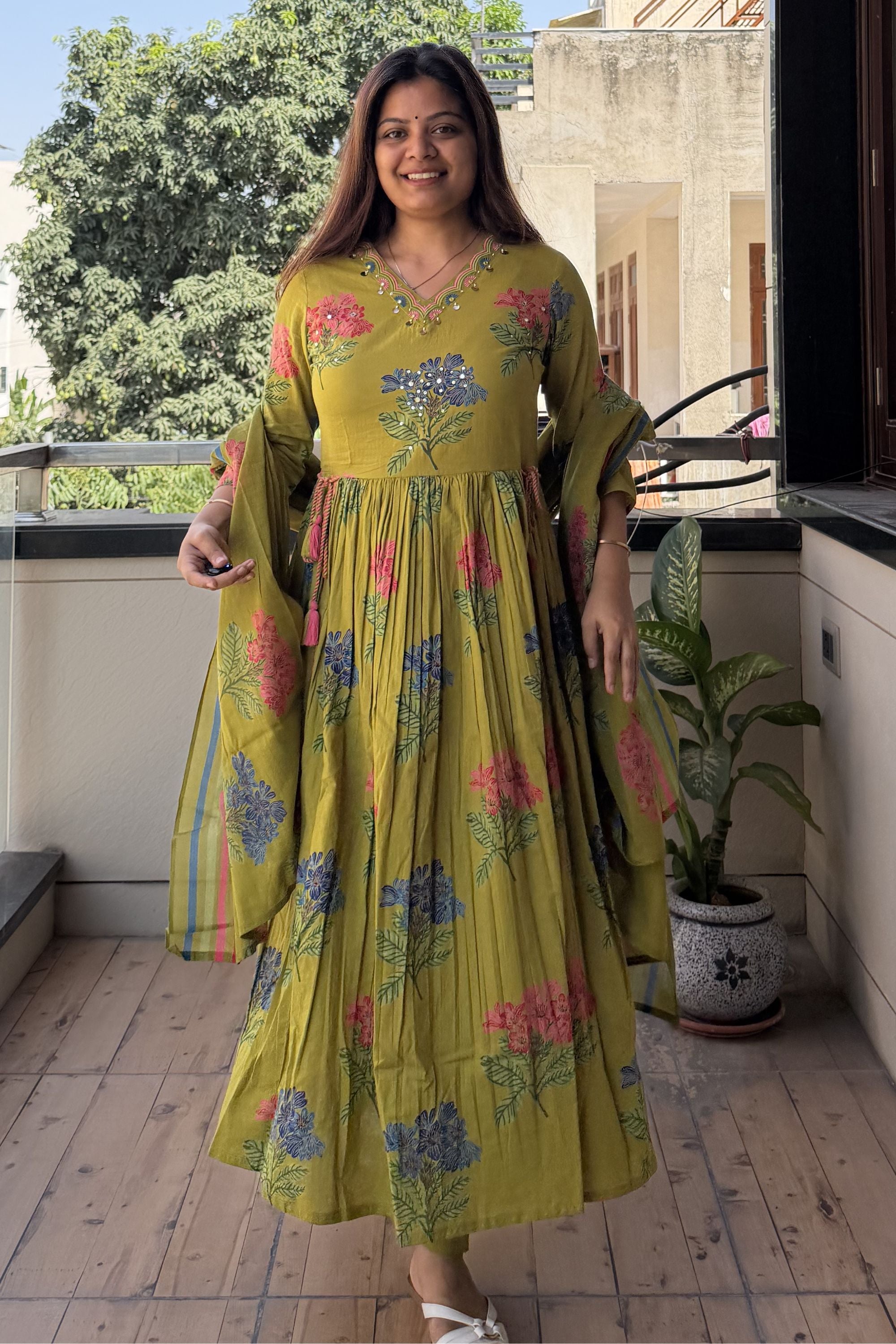 Anarkali Dupatta Set