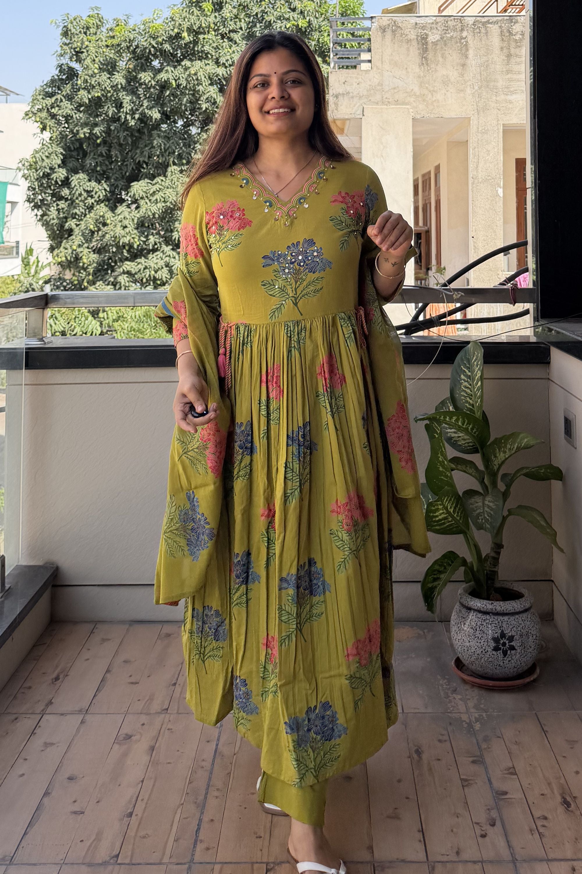 Anarkali Dupatta Set
