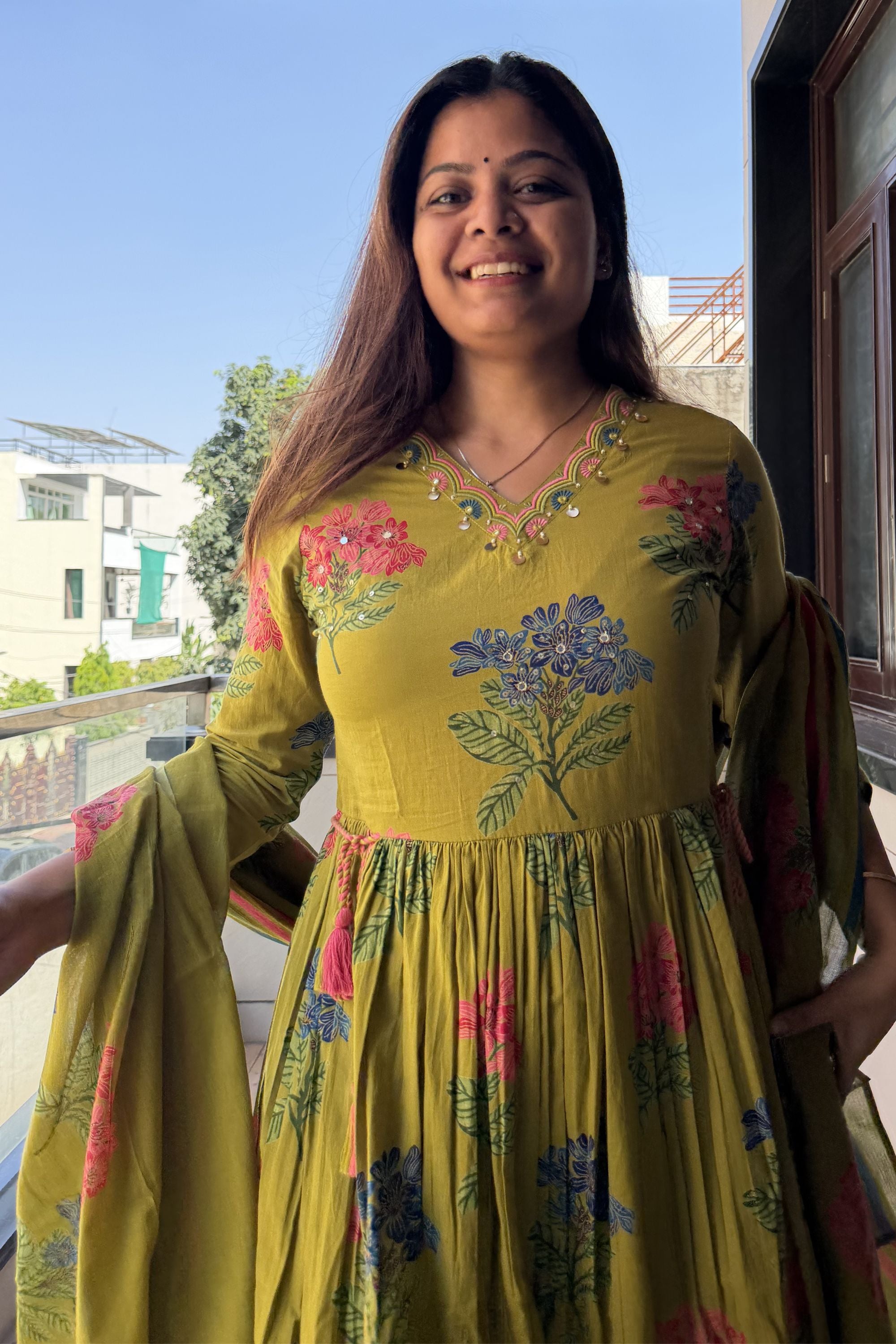 Anarkali Dupatta Set