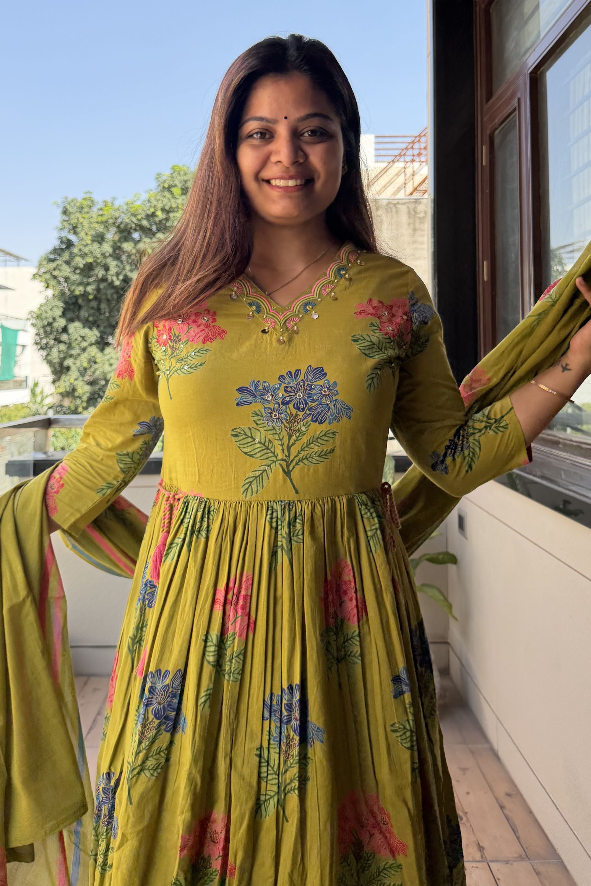 Anarkali Dupatta Set