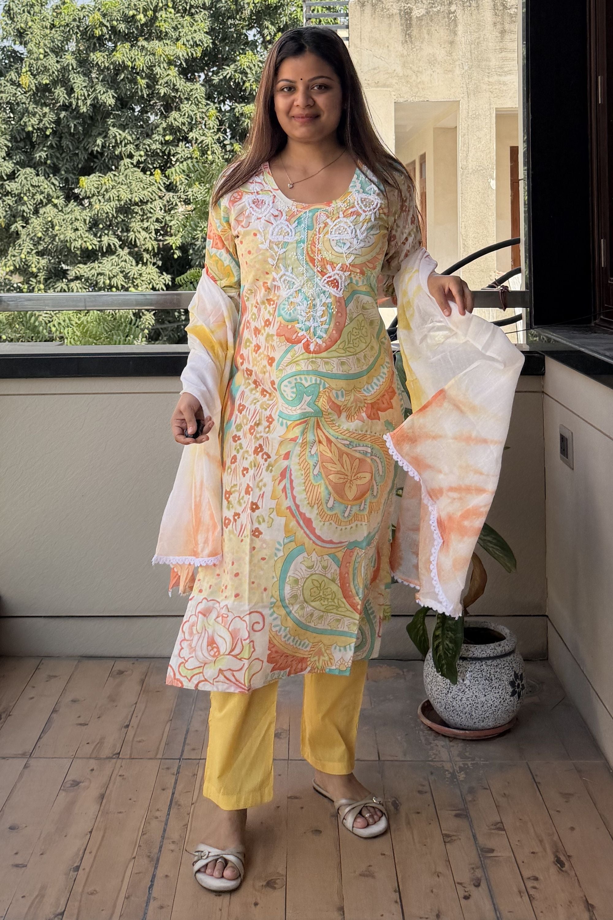Dupatta Pant Set