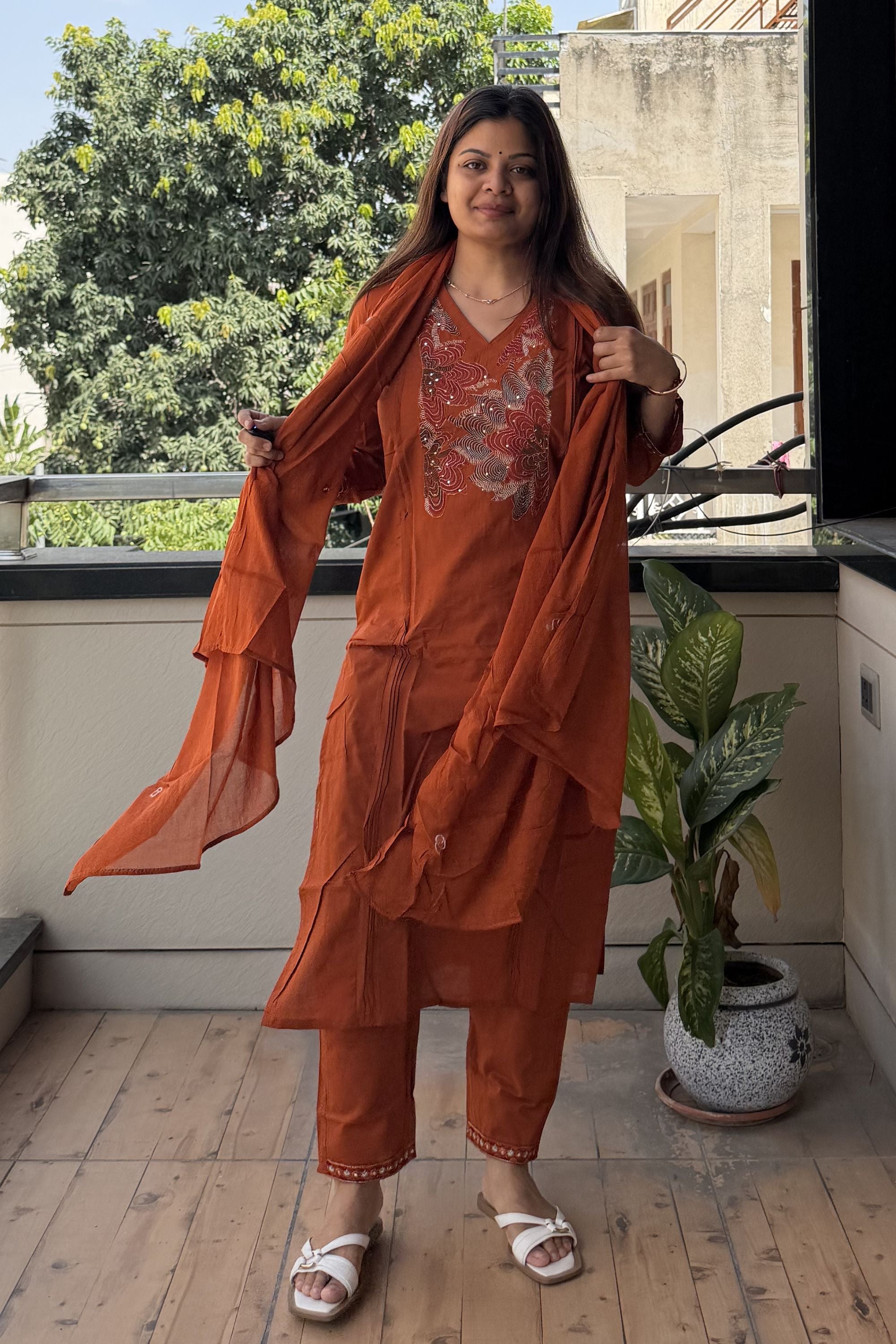 Dupatta Pant Set