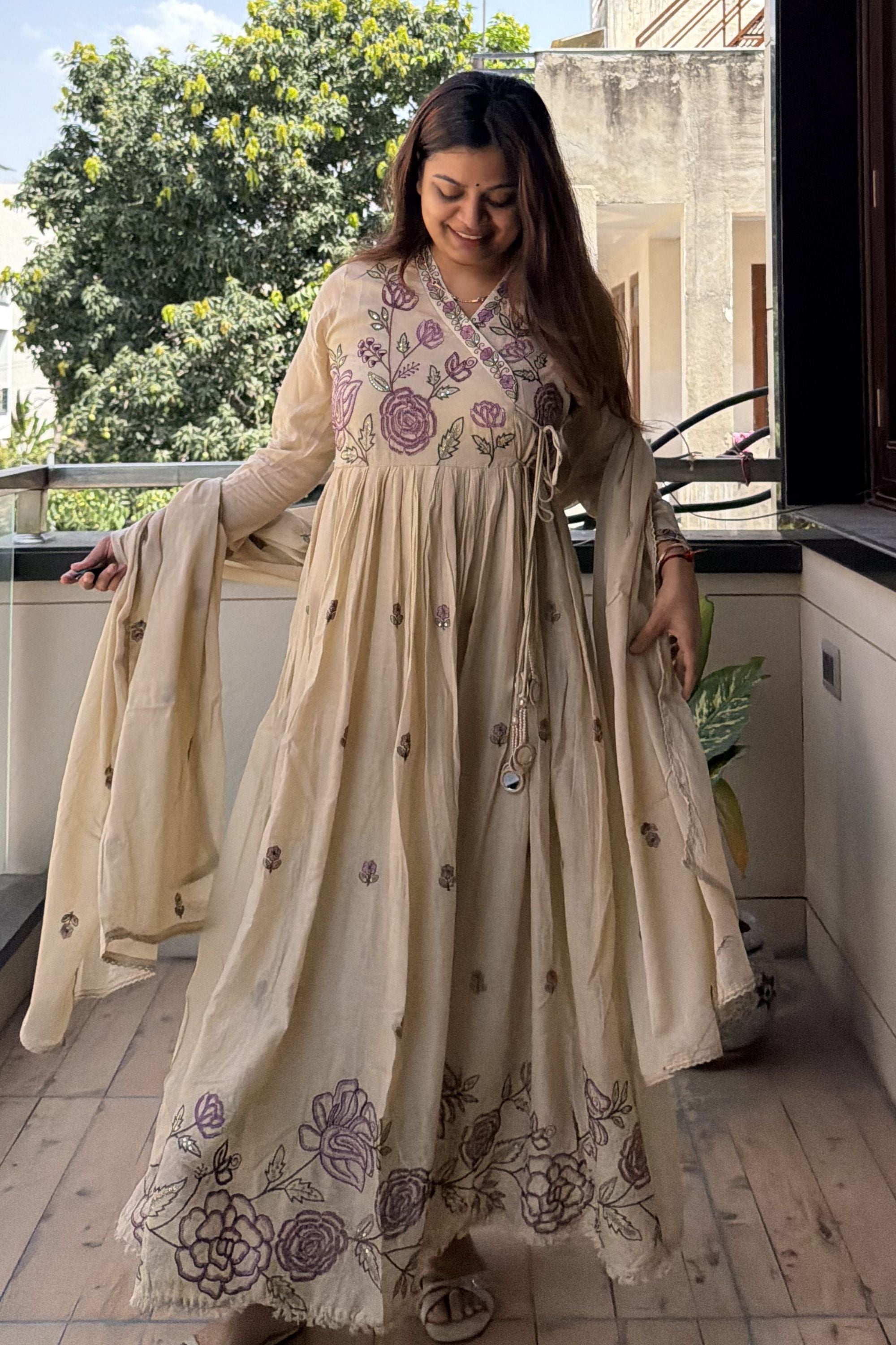 Anarkali dupatta Set