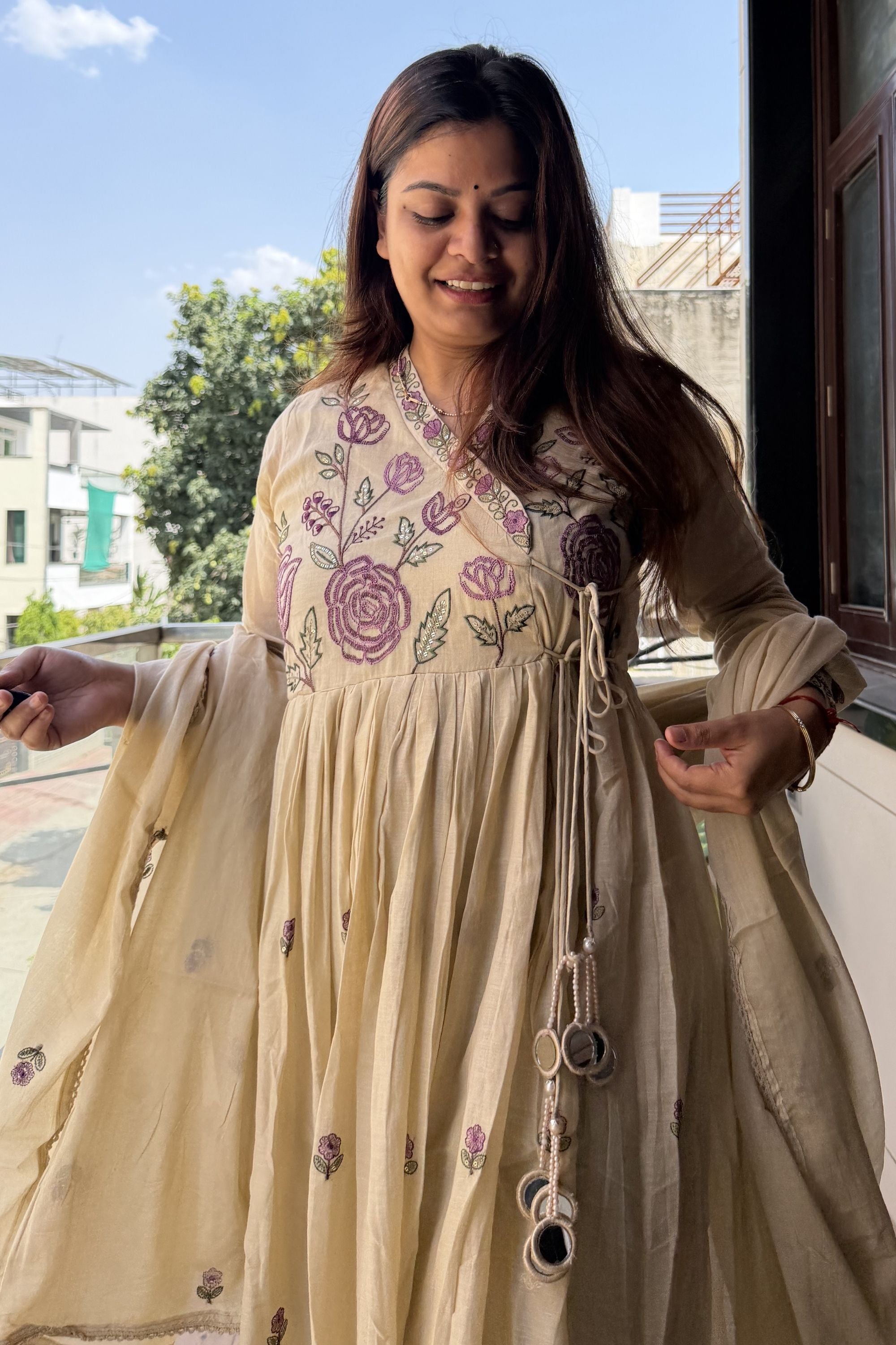 Anarkali dupatta Set