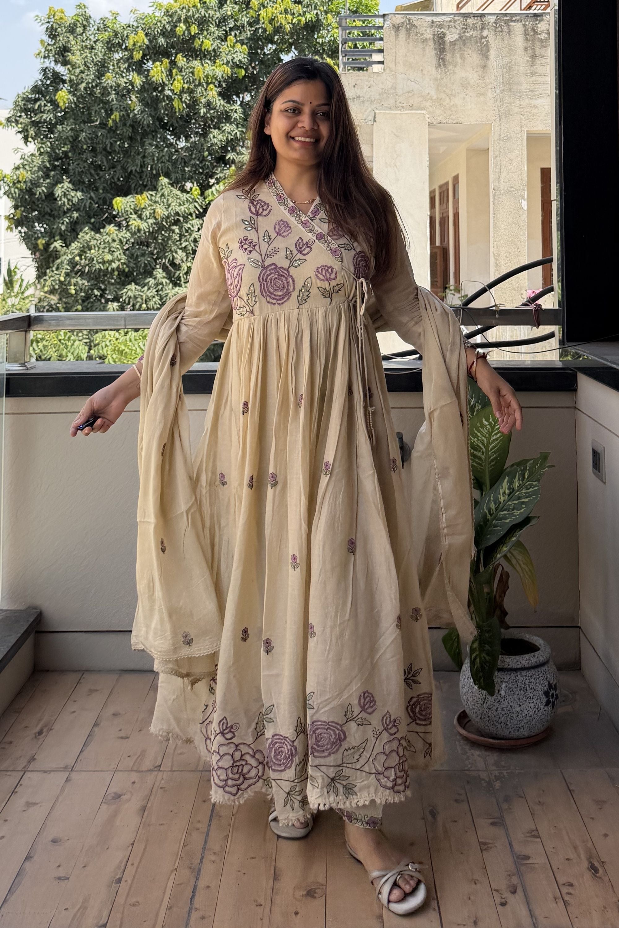 Anarkali dupatta Set