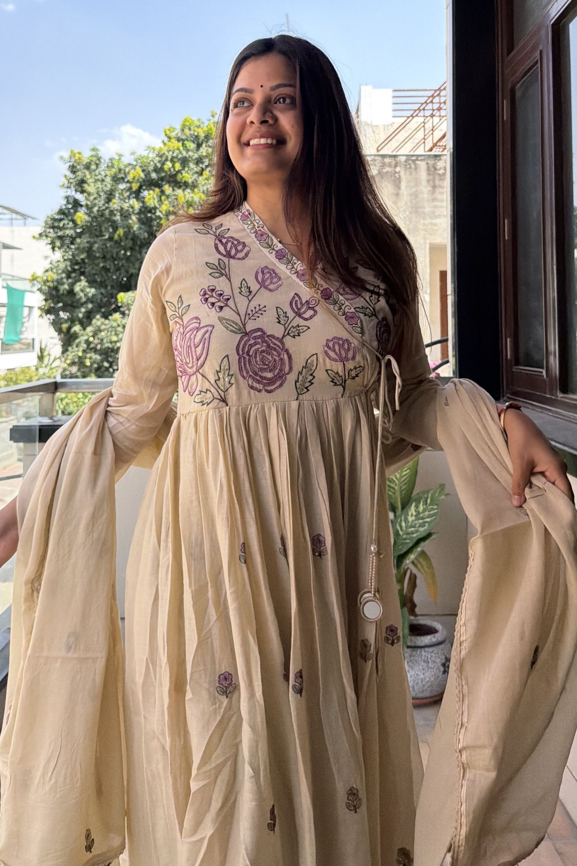 Anarkali dupatta Set