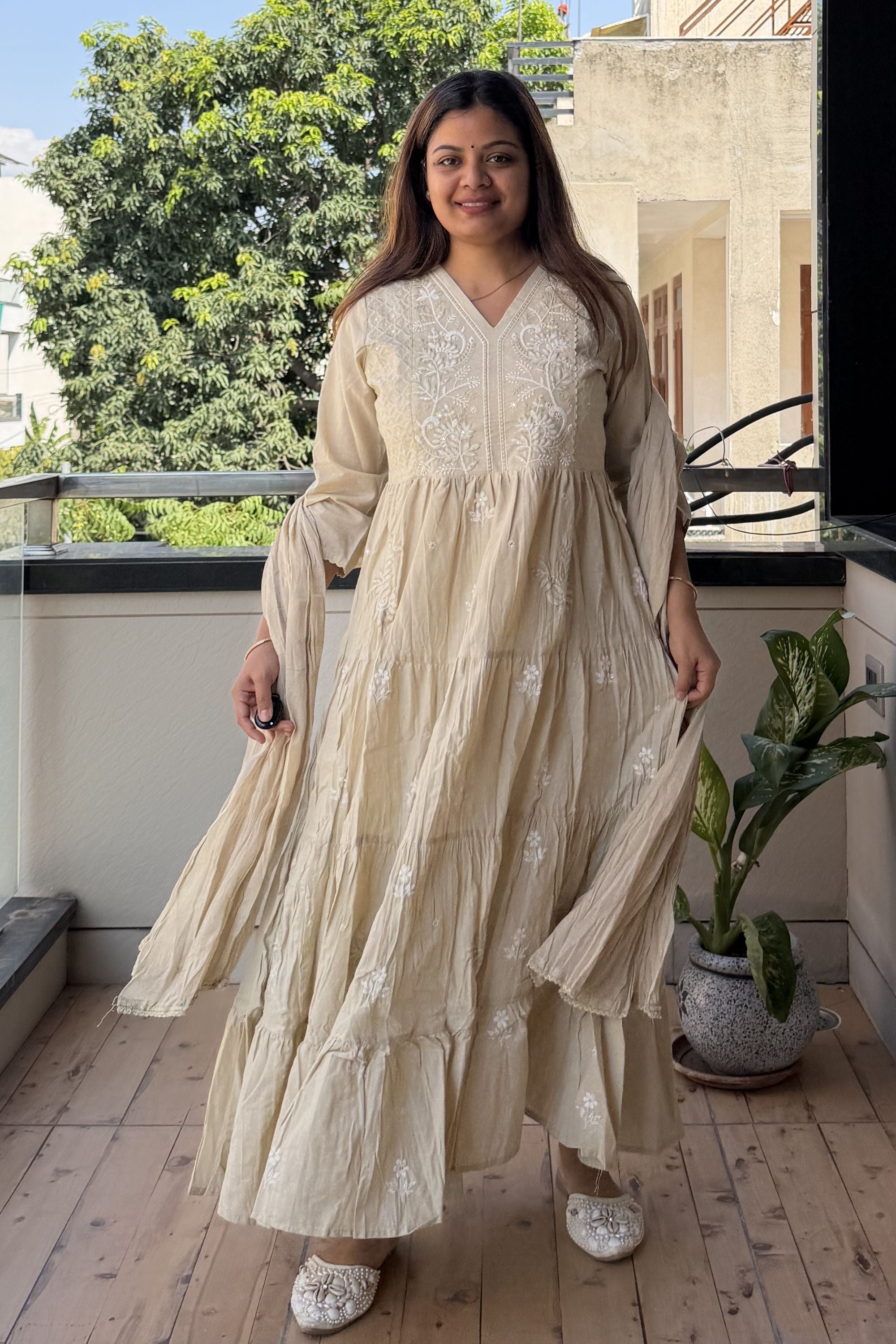 Anarkali Dupatta Set