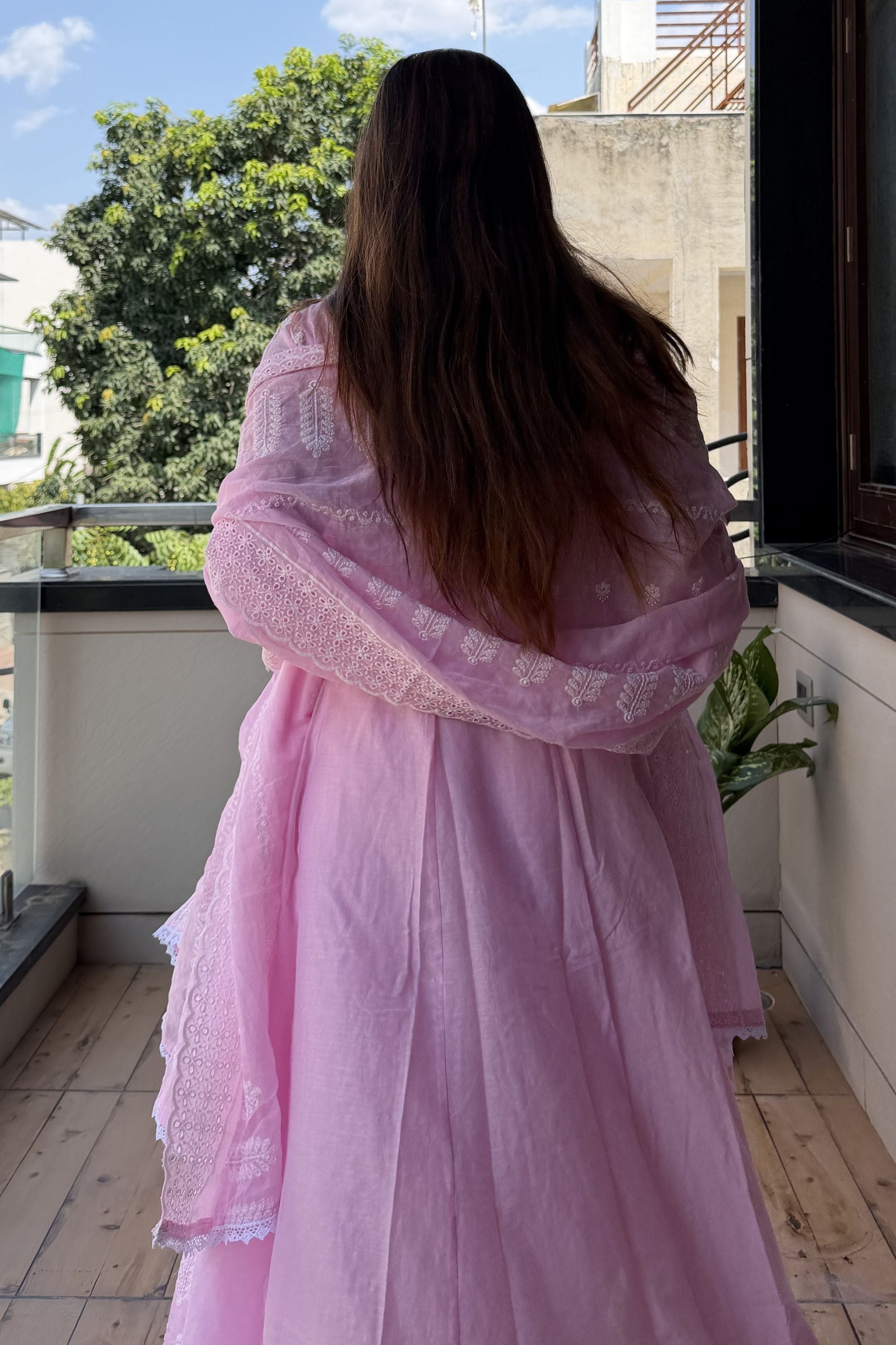 Lucknowi Dupatta Set