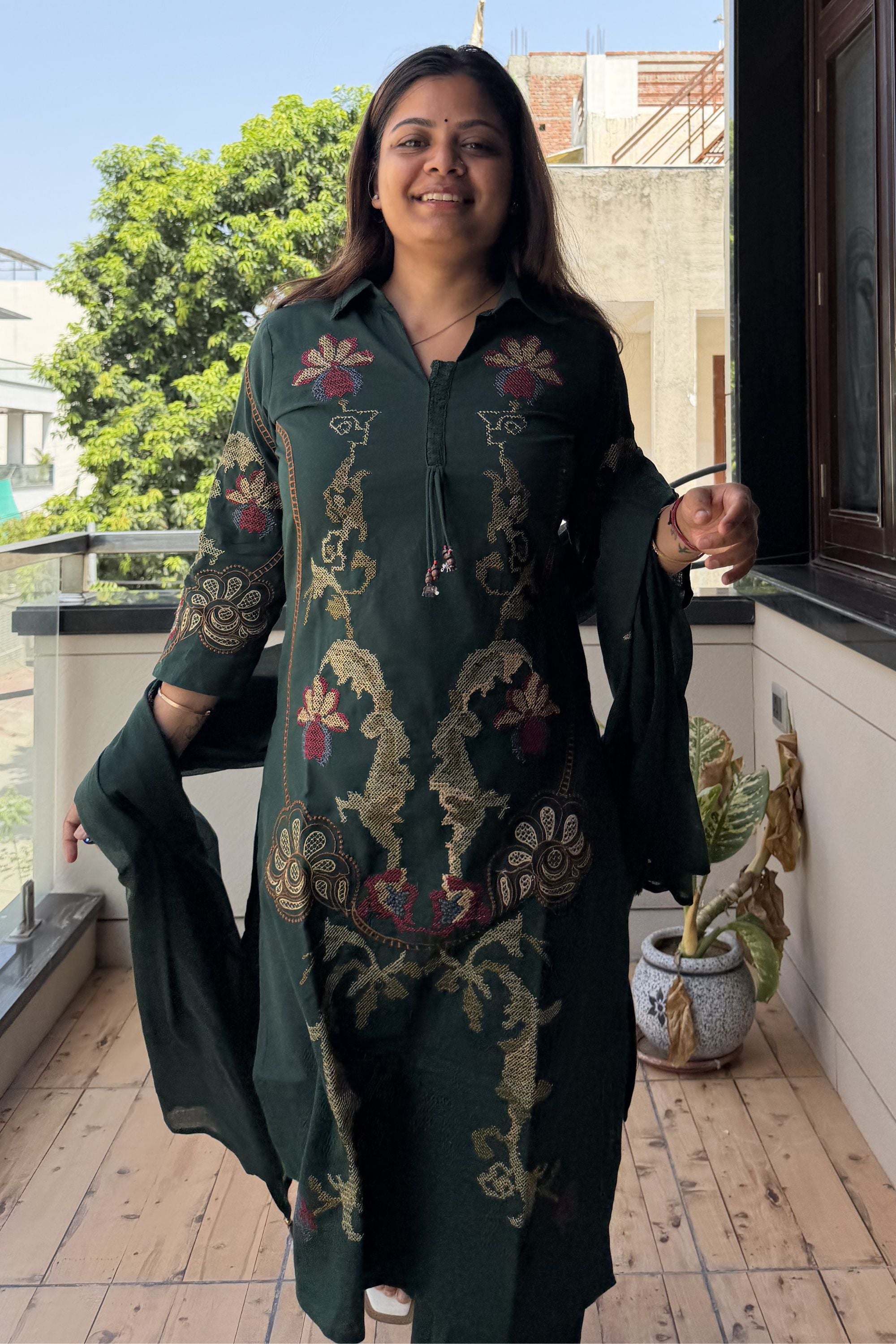 Dupatta Pant Set