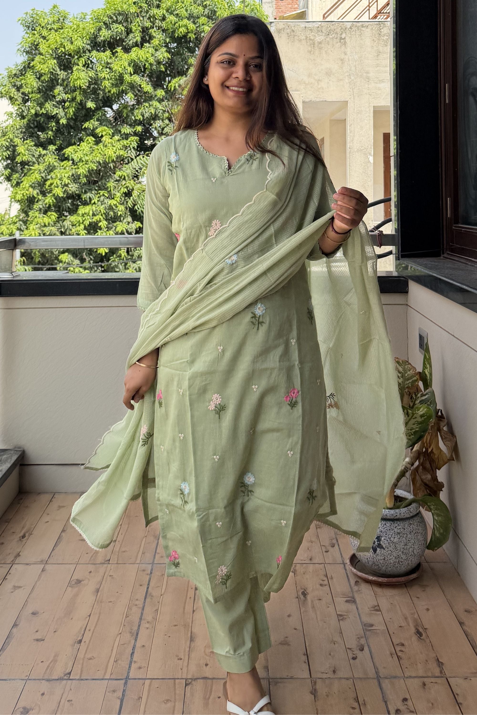 Dupatta Pant Set