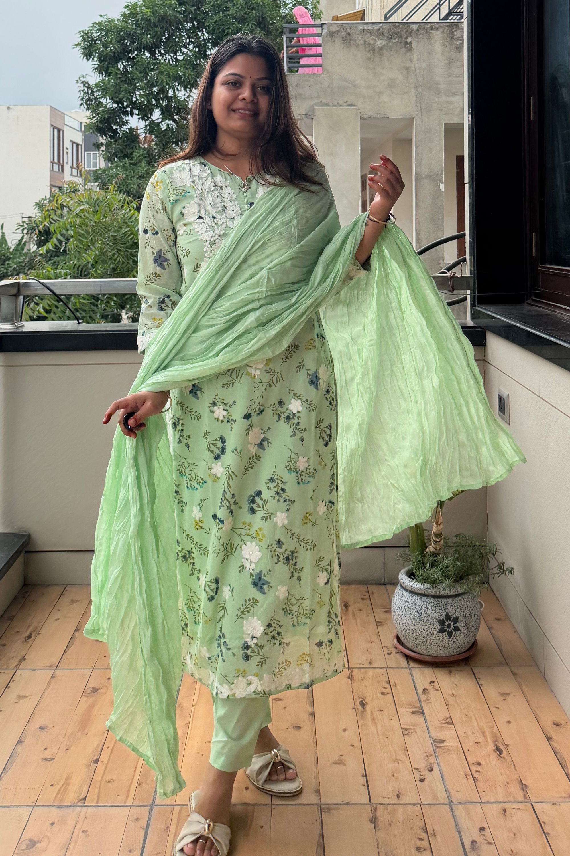 Dupatta Pant Set