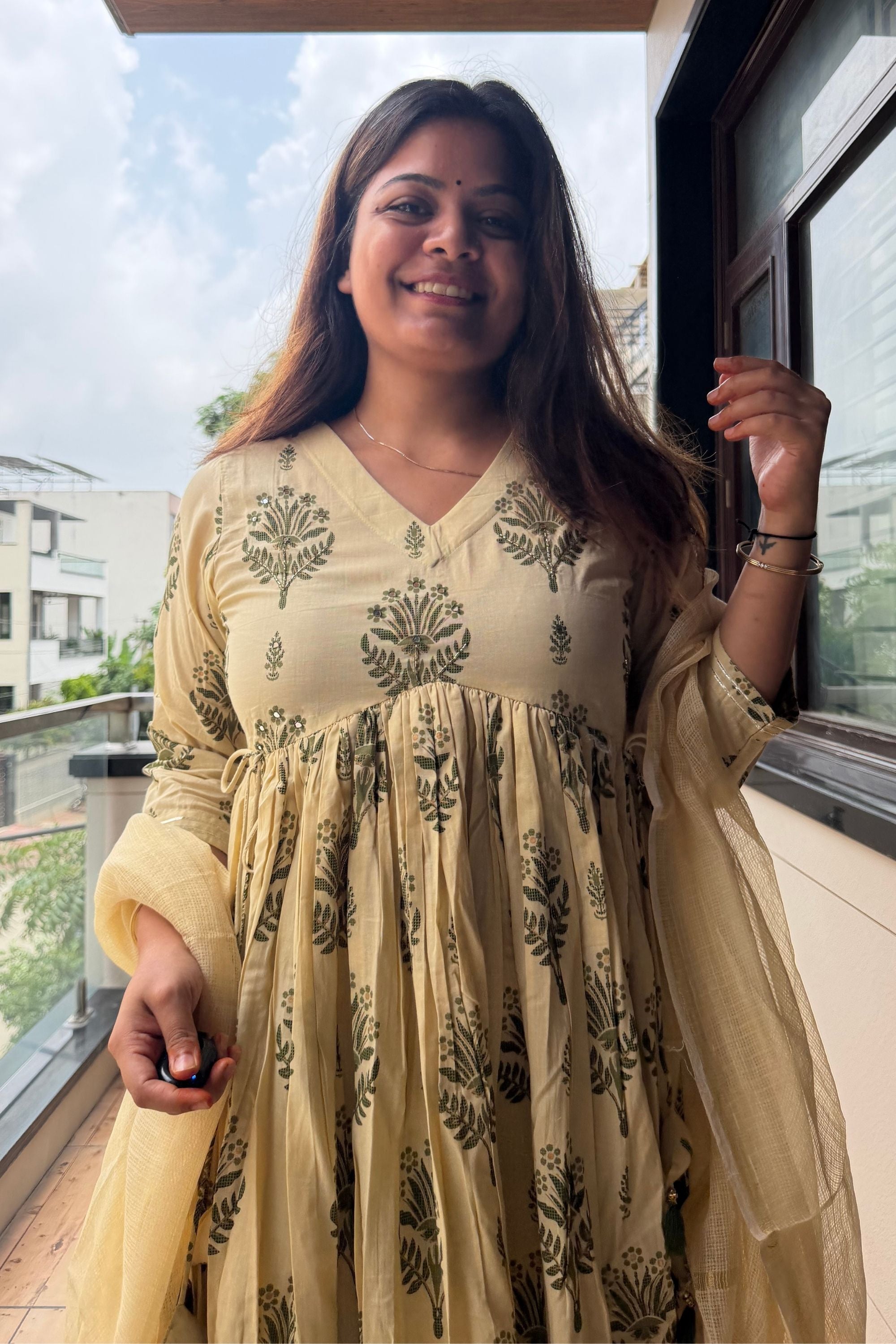 Anarkali dupatta Set