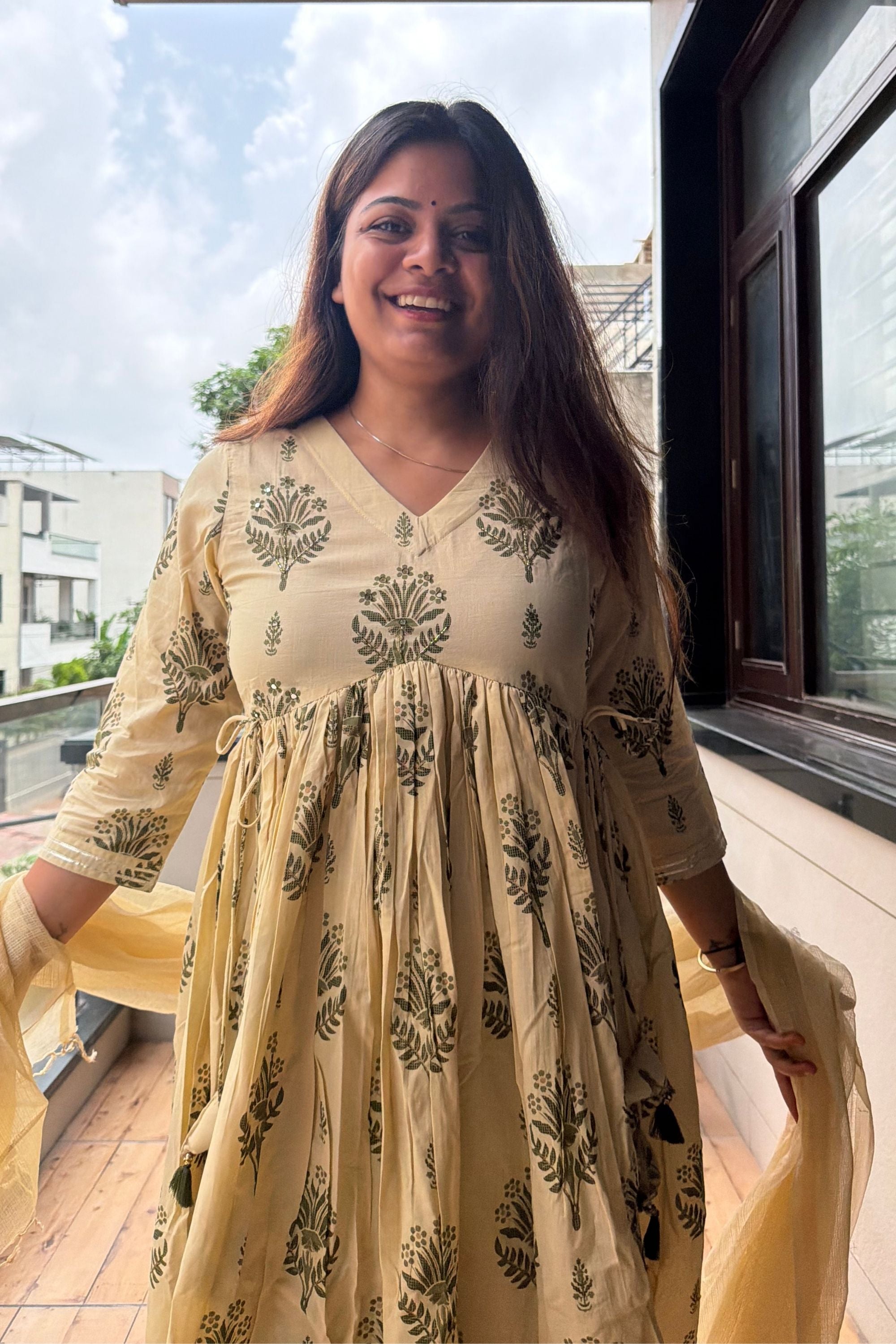 Anarkali dupatta Set
