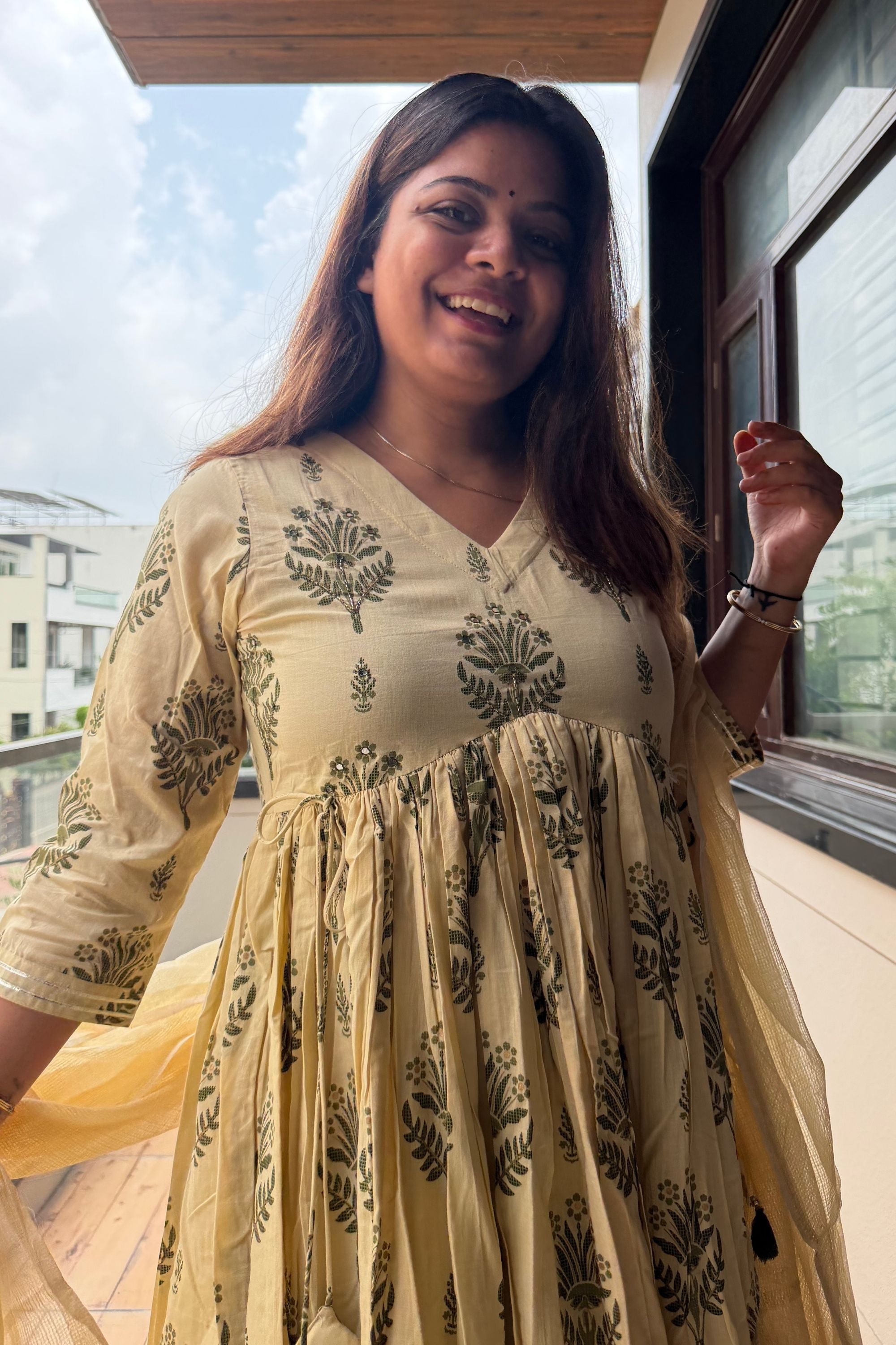 Anarkali dupatta Set