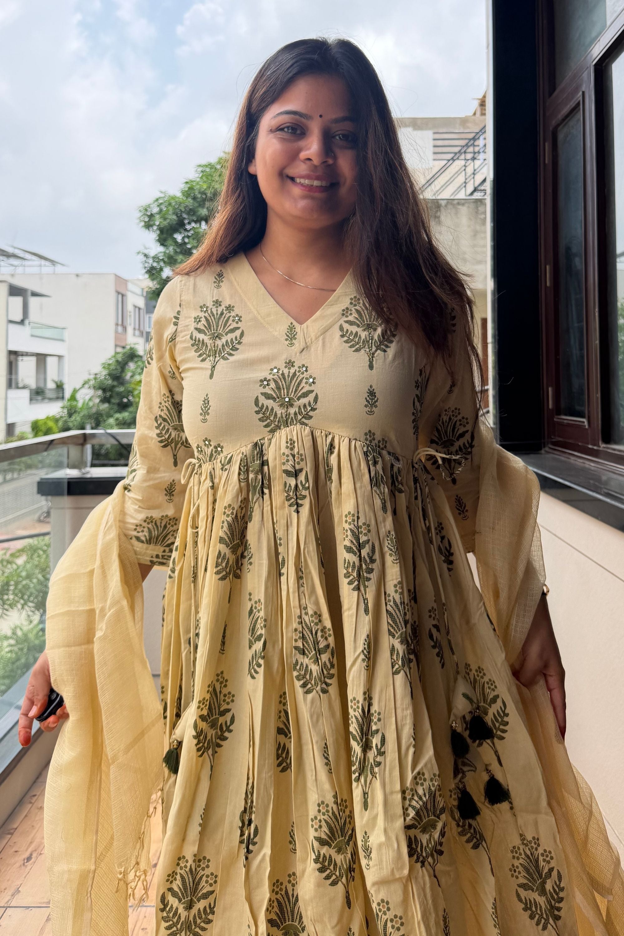 Anarkali dupatta Set