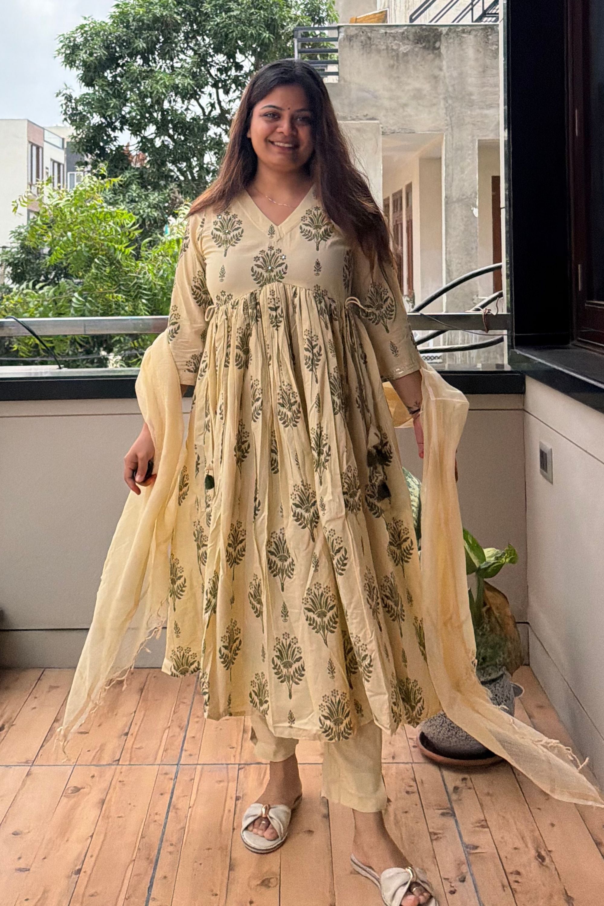 Anarkali dupatta Set