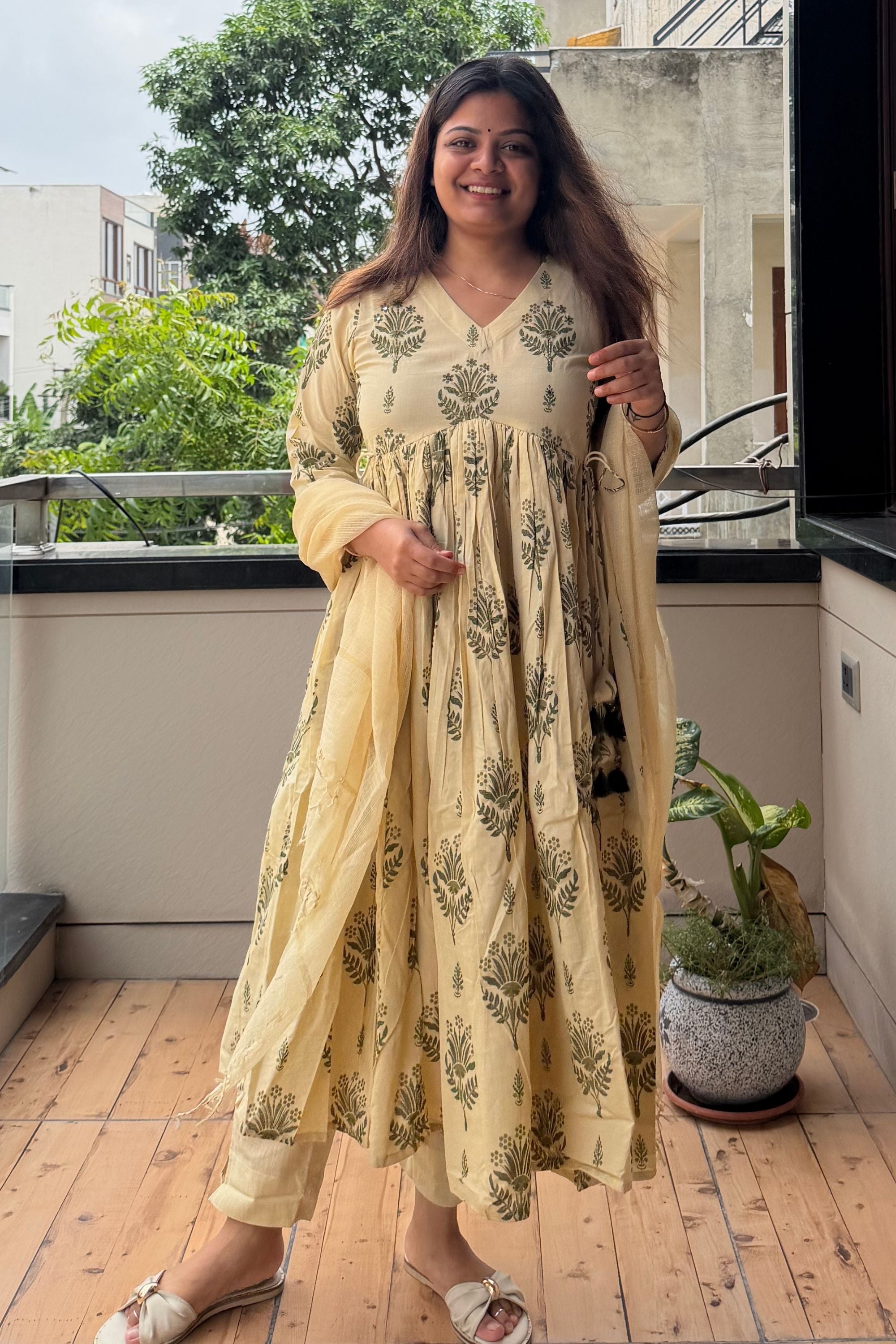 Anarkali dupatta Set