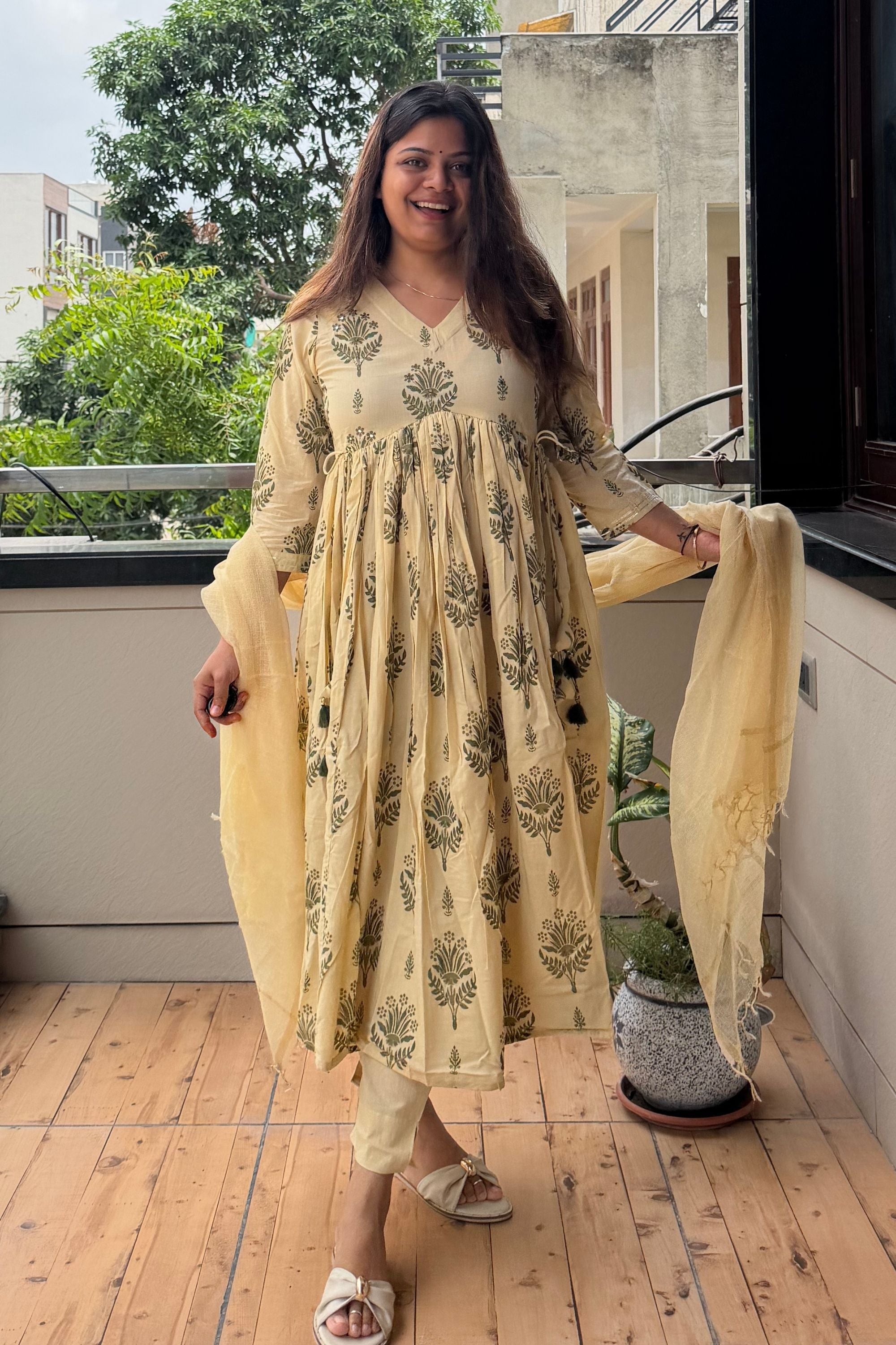Anarkali dupatta Set