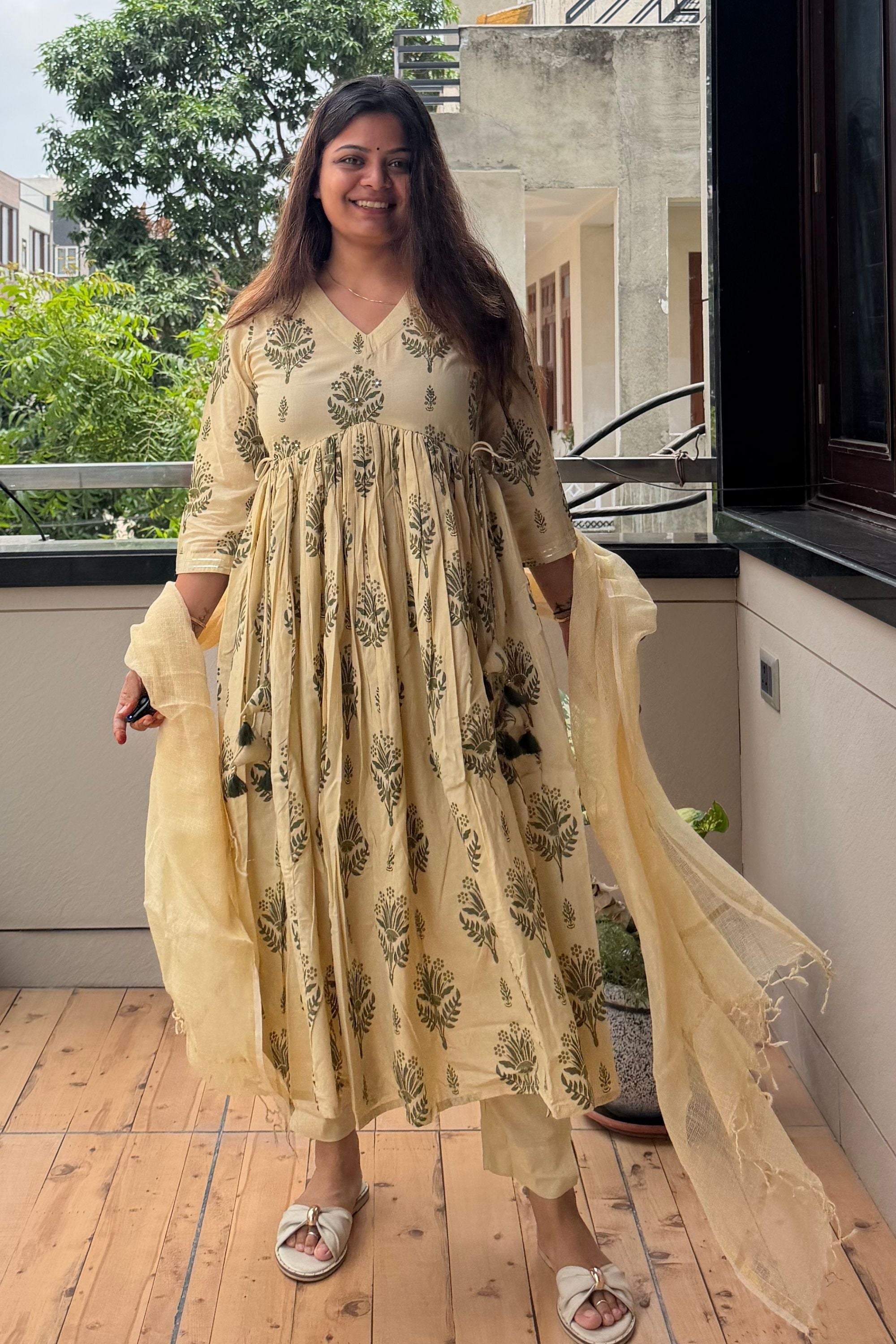 Anarkali dupatta Set