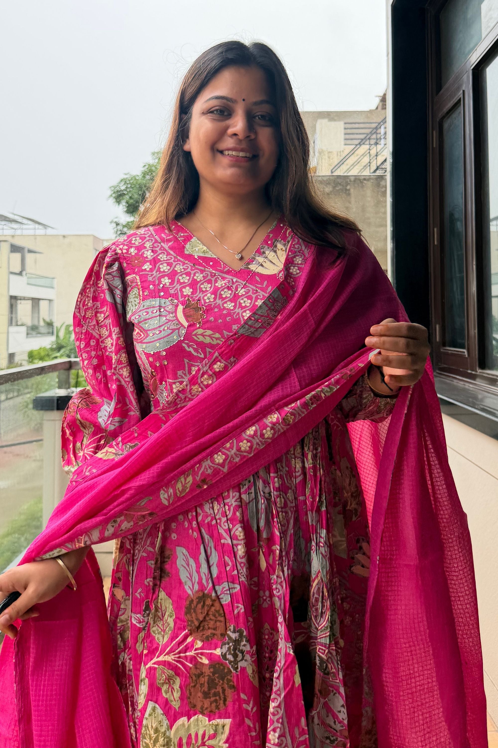 Anarkali dupatta Set