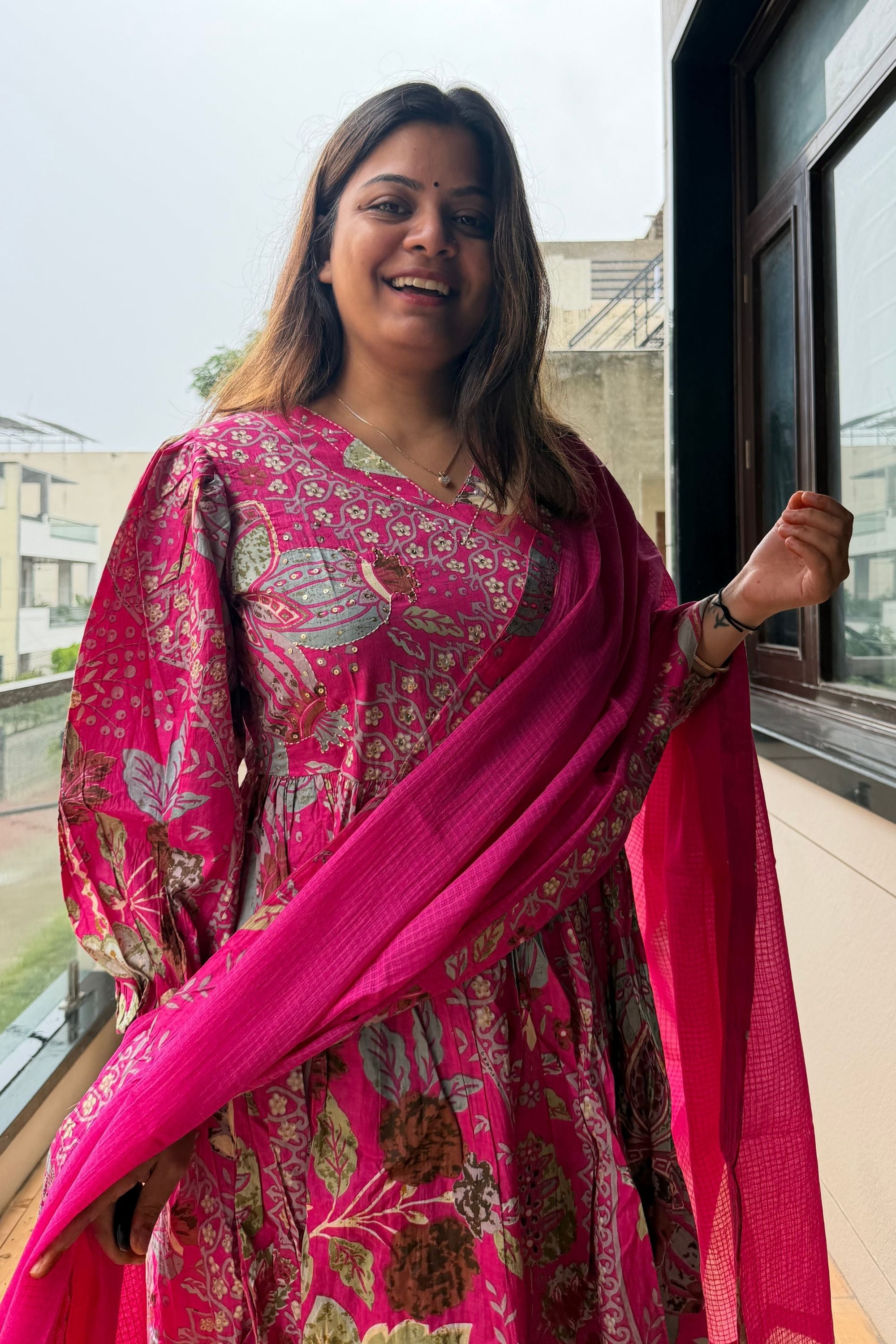 Anarkali dupatta Set